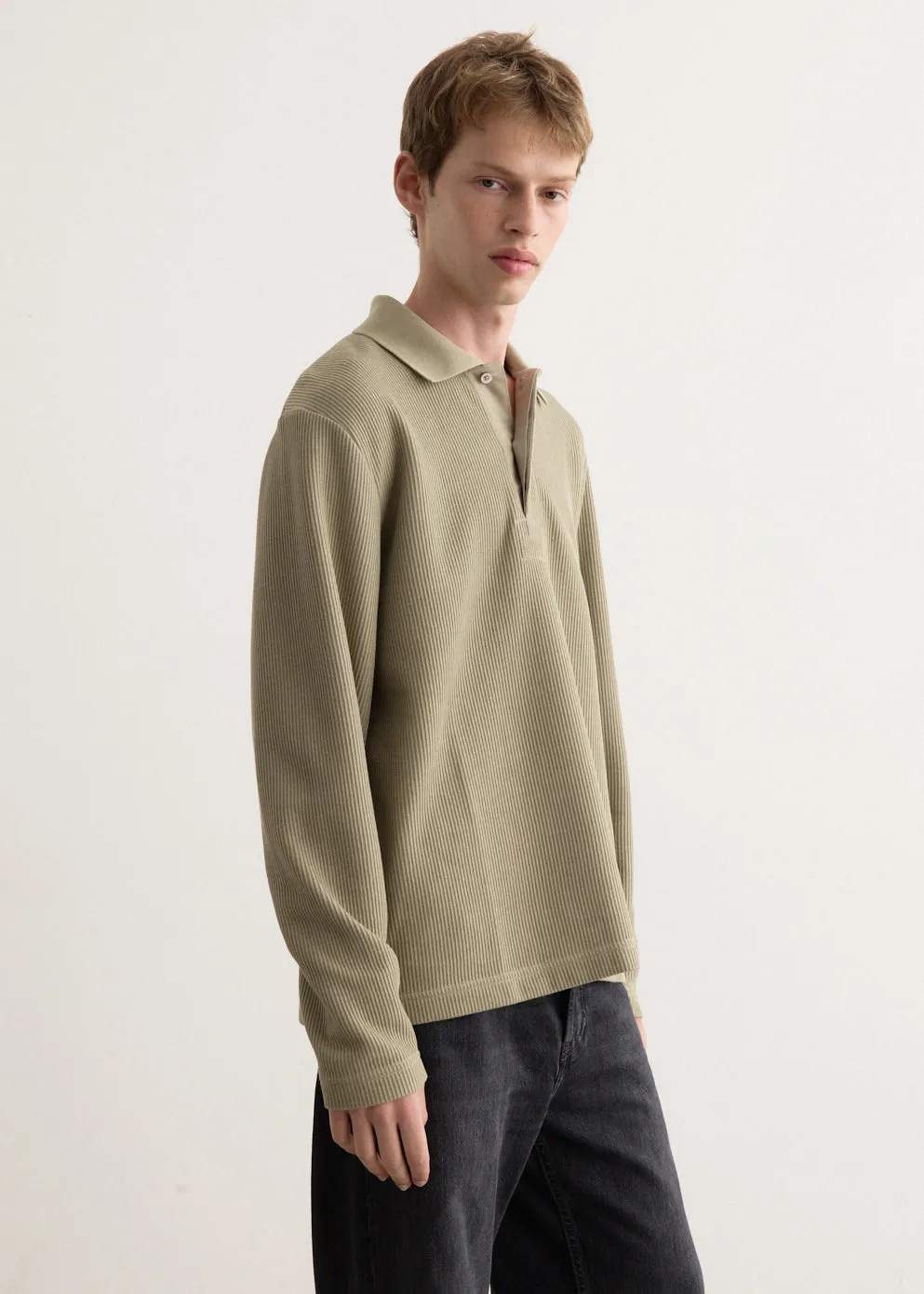 Ruben Double Face Long Sleeve Polo