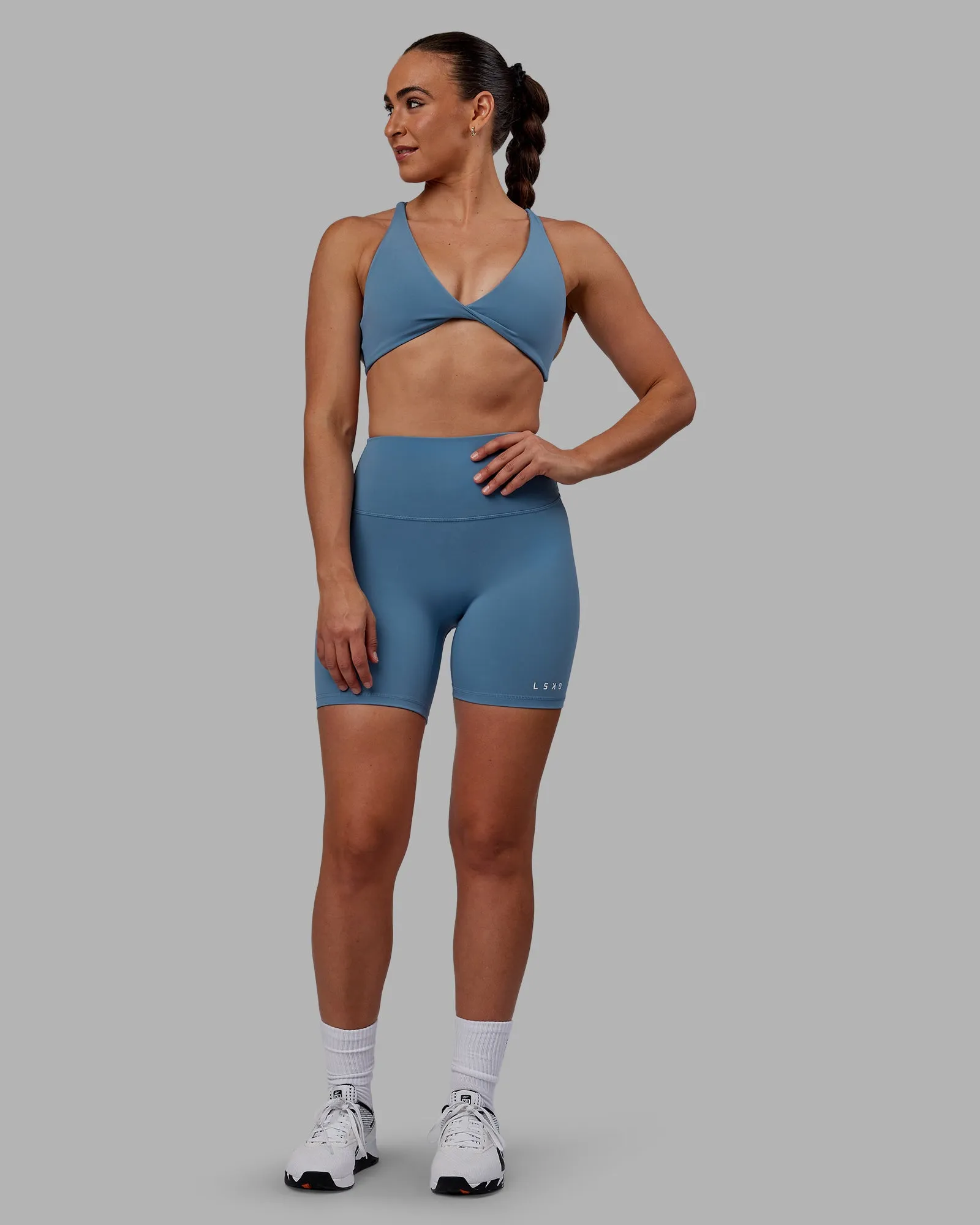 RXD High Waist Mid Short Tights - Elemental Blue