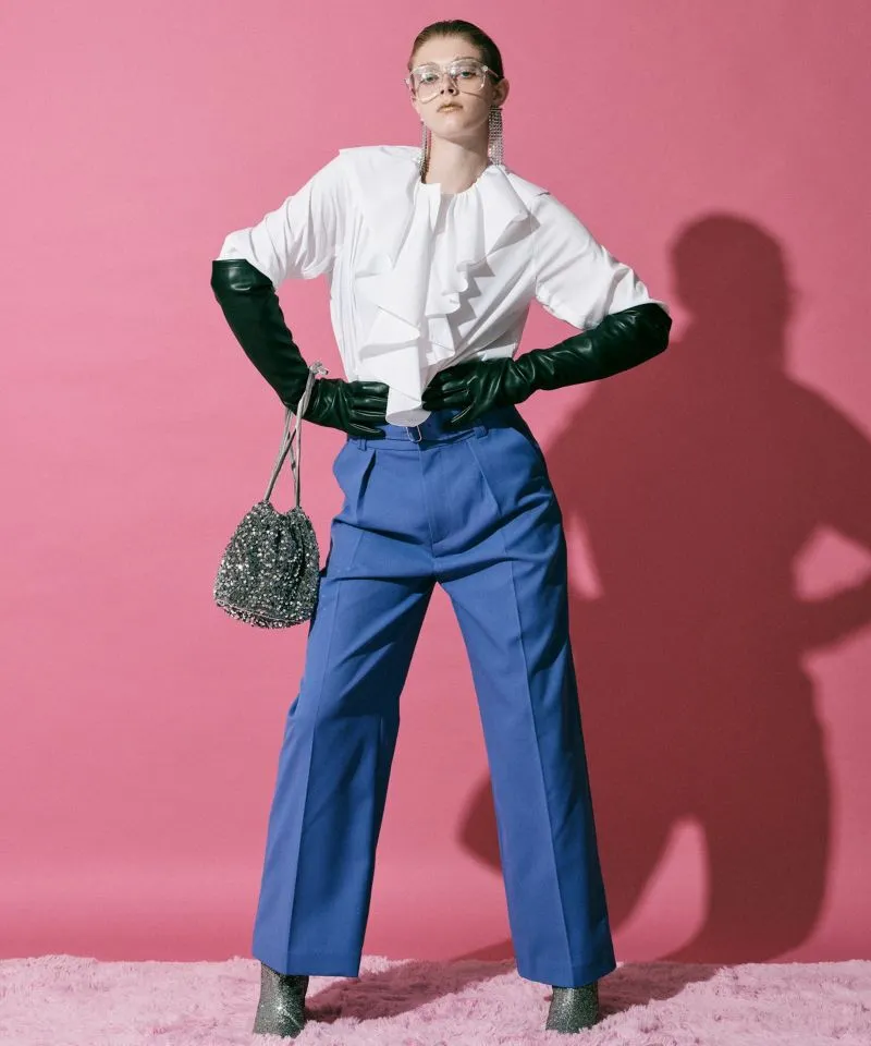 【SALE】Belted Yoke Wide Pants