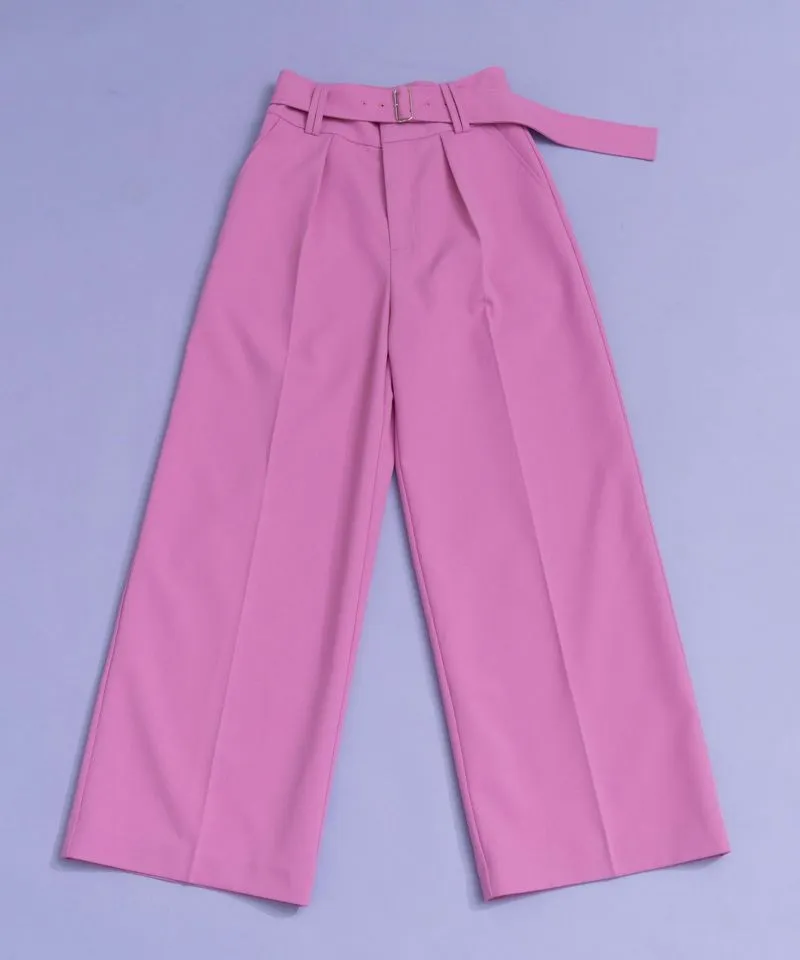 【SALE】Belted Yoke Wide Pants
