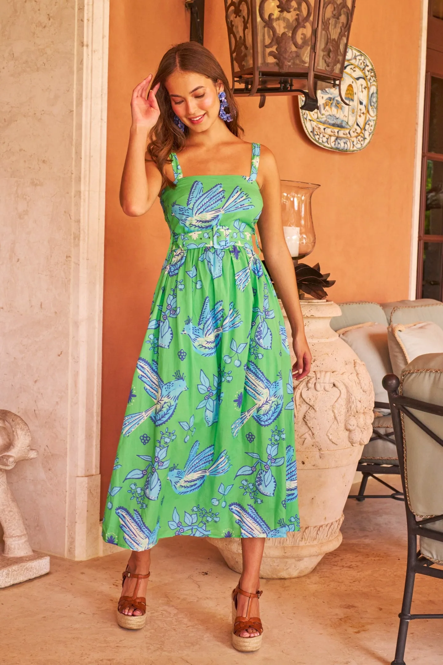 San Miguel Dress in Maritime Songbird