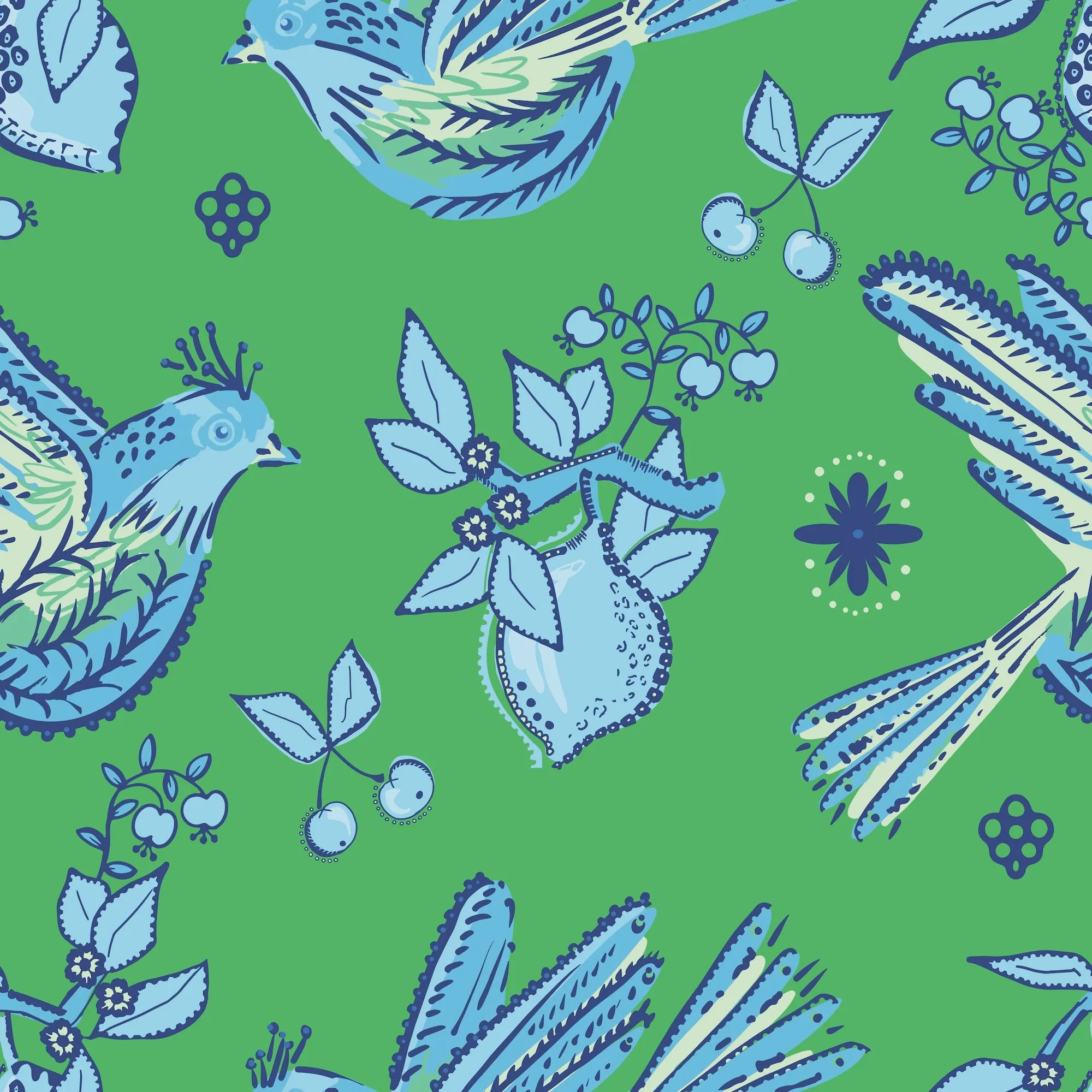 San Miguel Dress in Maritime Songbird