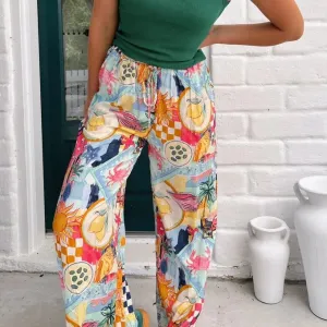 Santa Maria Print Cici Pants