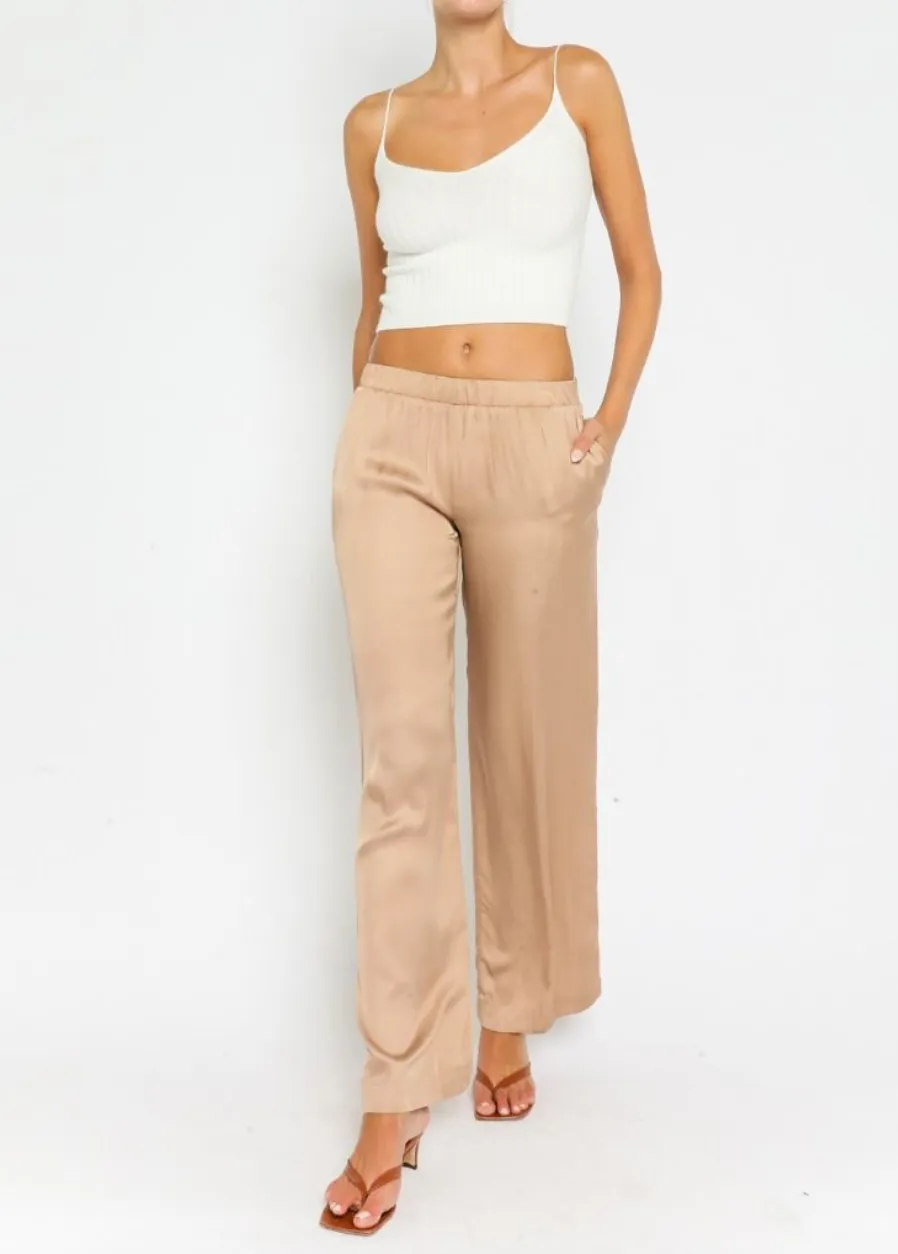 Satin Wide Leg Pants