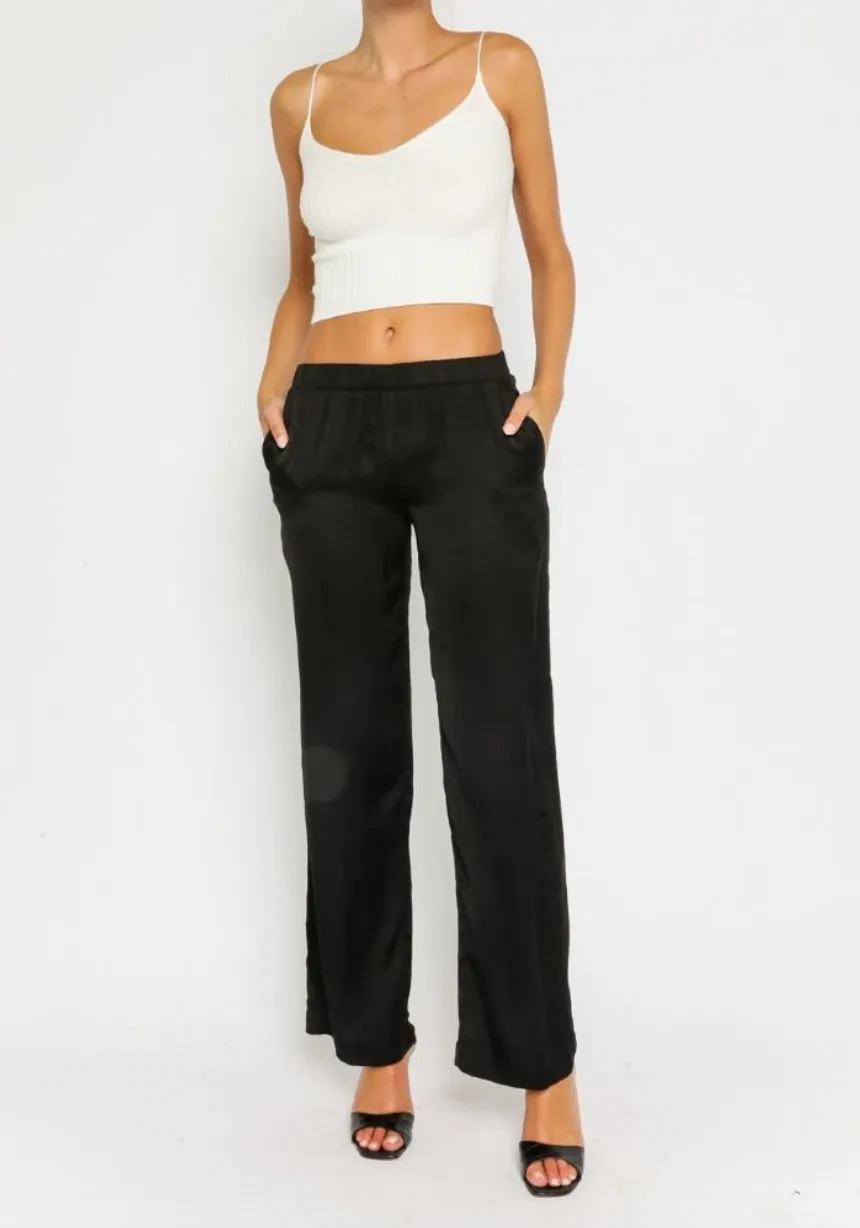 Satin Wide Leg Pants