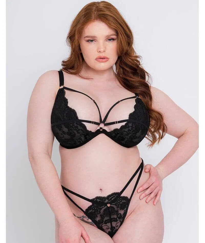 Scantilly Embrace Deep Plunge Bra - Black