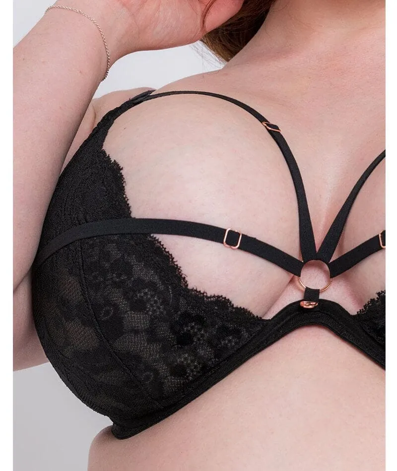 Scantilly Embrace Deep Plunge Bra - Black