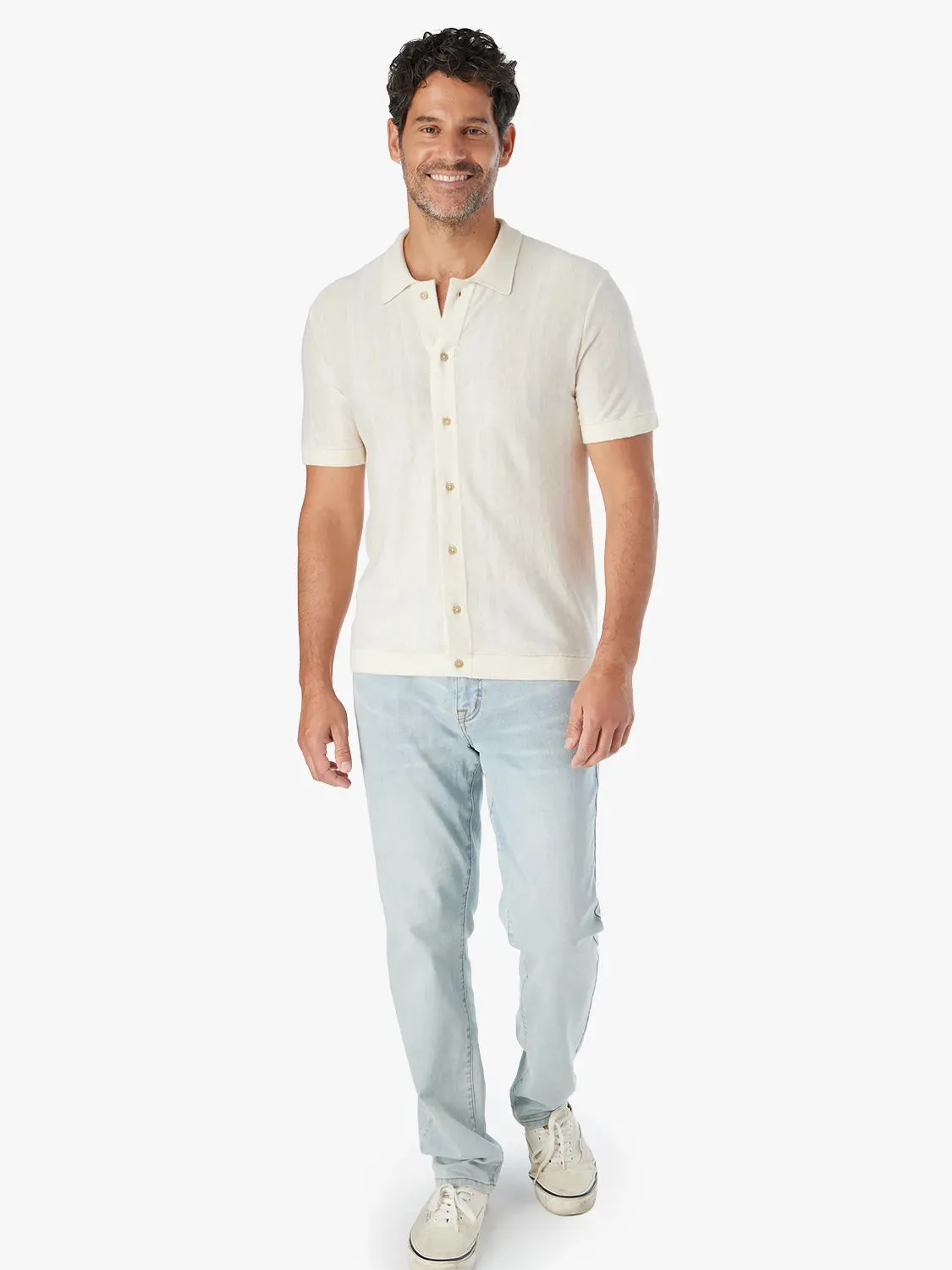 Seawool Sweater Shirt | Neutral Beach Stripe