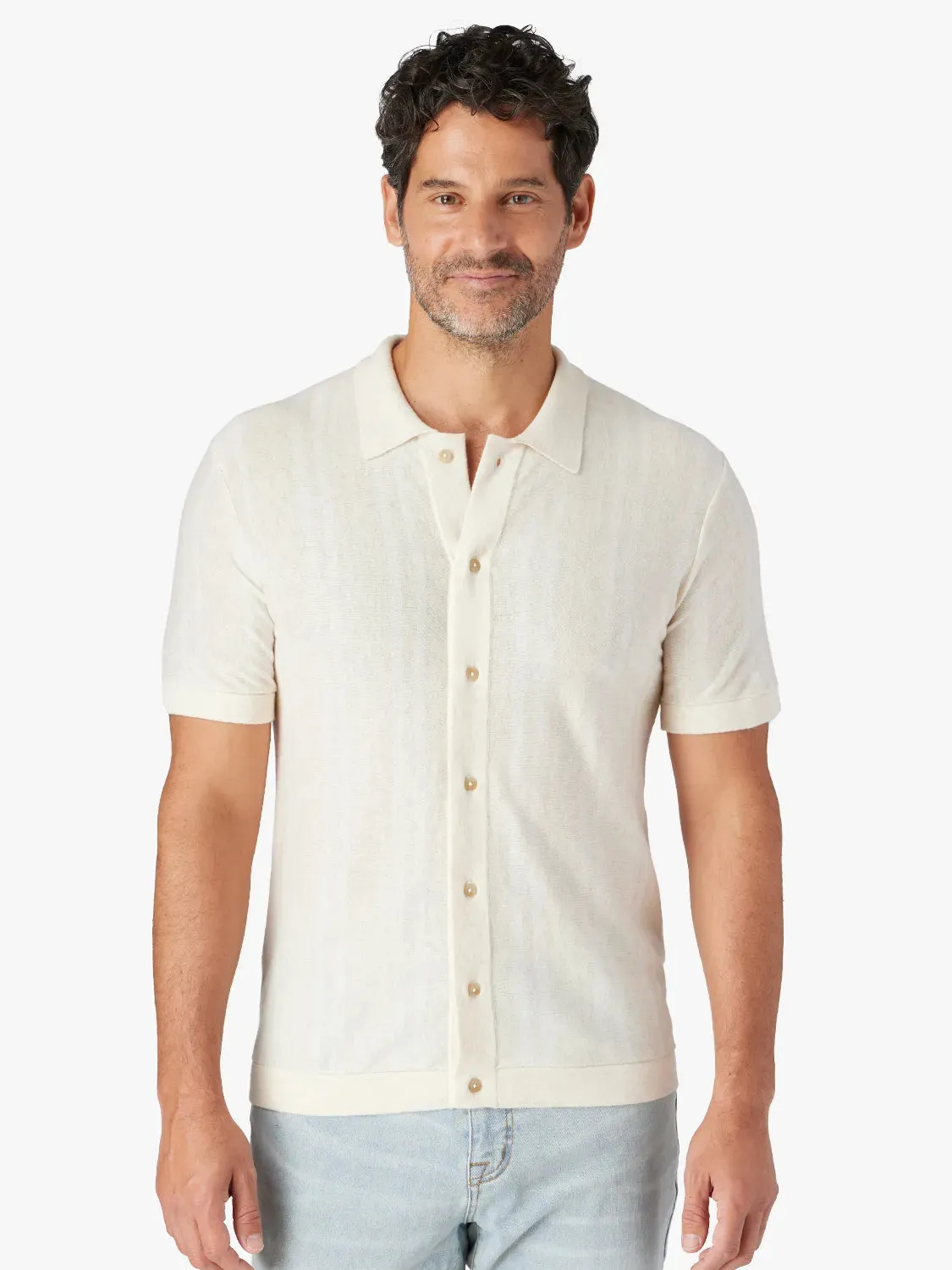 Seawool Sweater Shirt | Neutral Beach Stripe