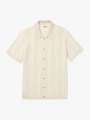 Seawool Sweater Shirt | Neutral Beach Stripe