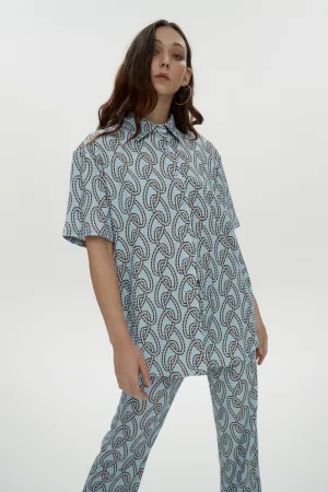 Shenae Shirt Blue Chain