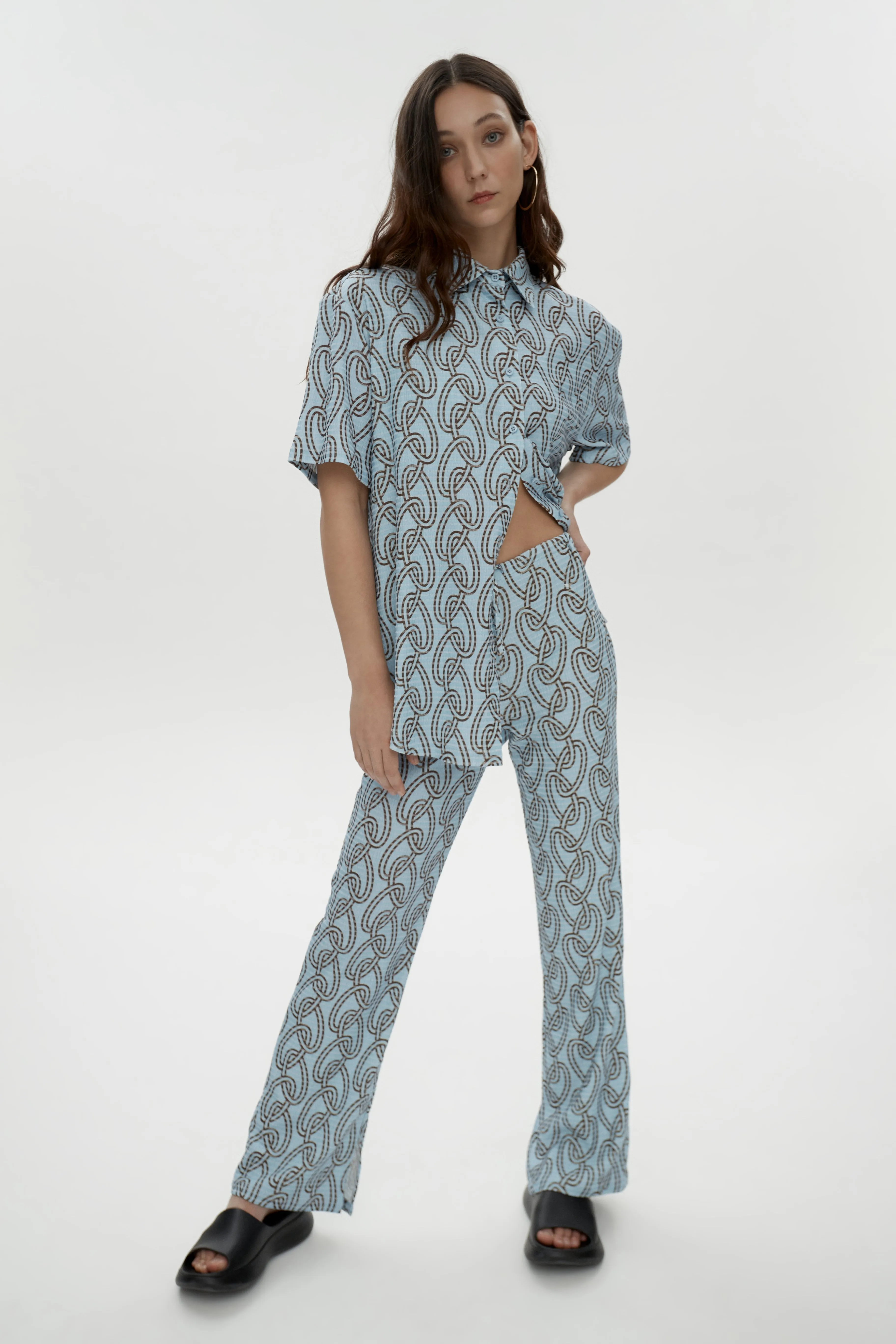 Shenae Shirt Blue Chain