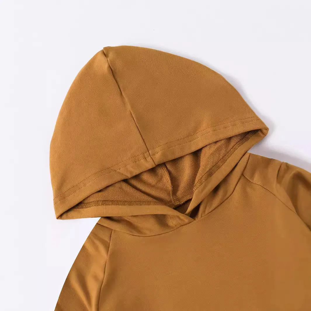 Short Sleeve Hooded Sweater Trousers Casual Outdoor Two-piece Suit