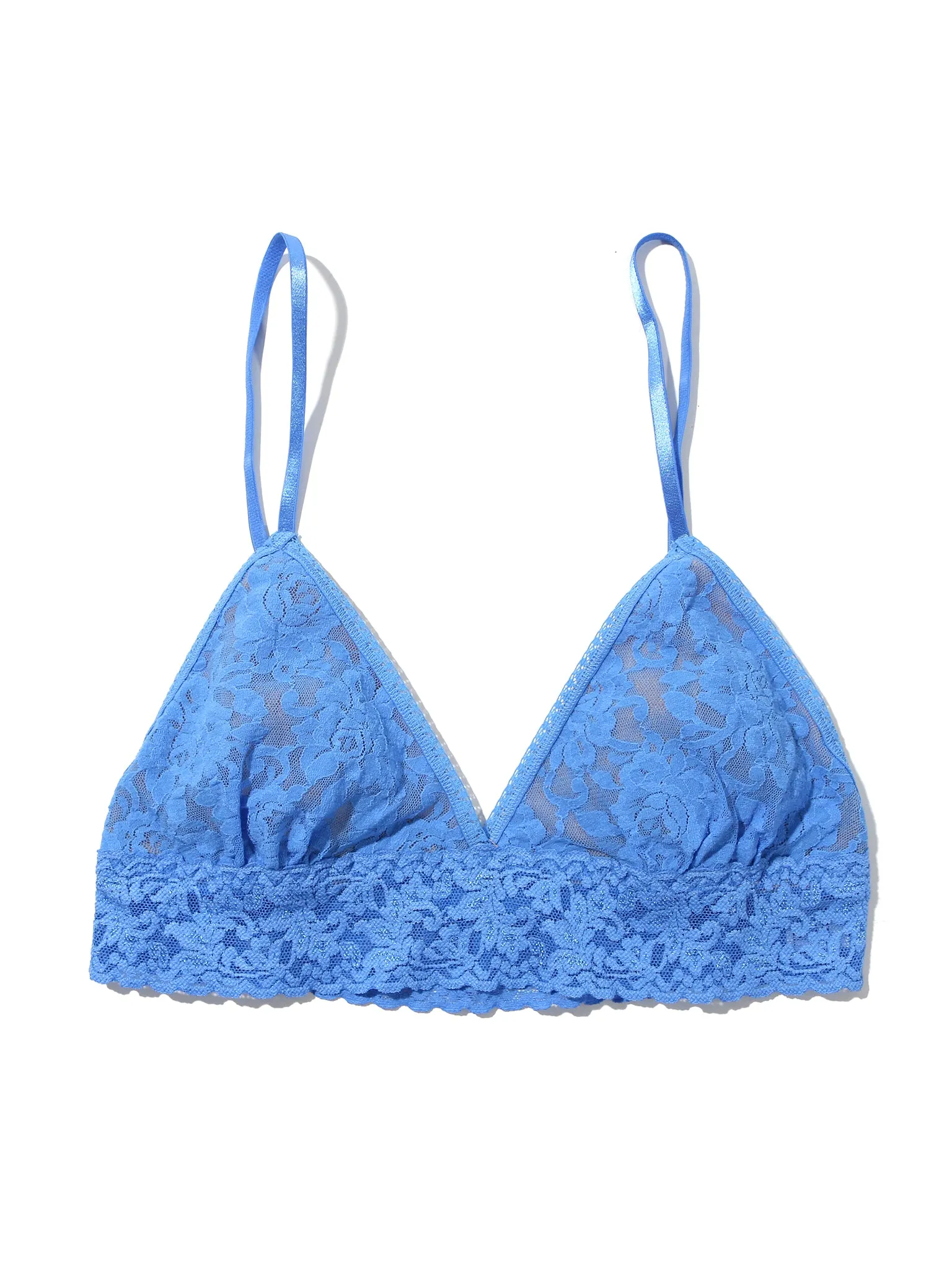 Signature Lace® Padded Triangle Bralette Take The Plunge Blue