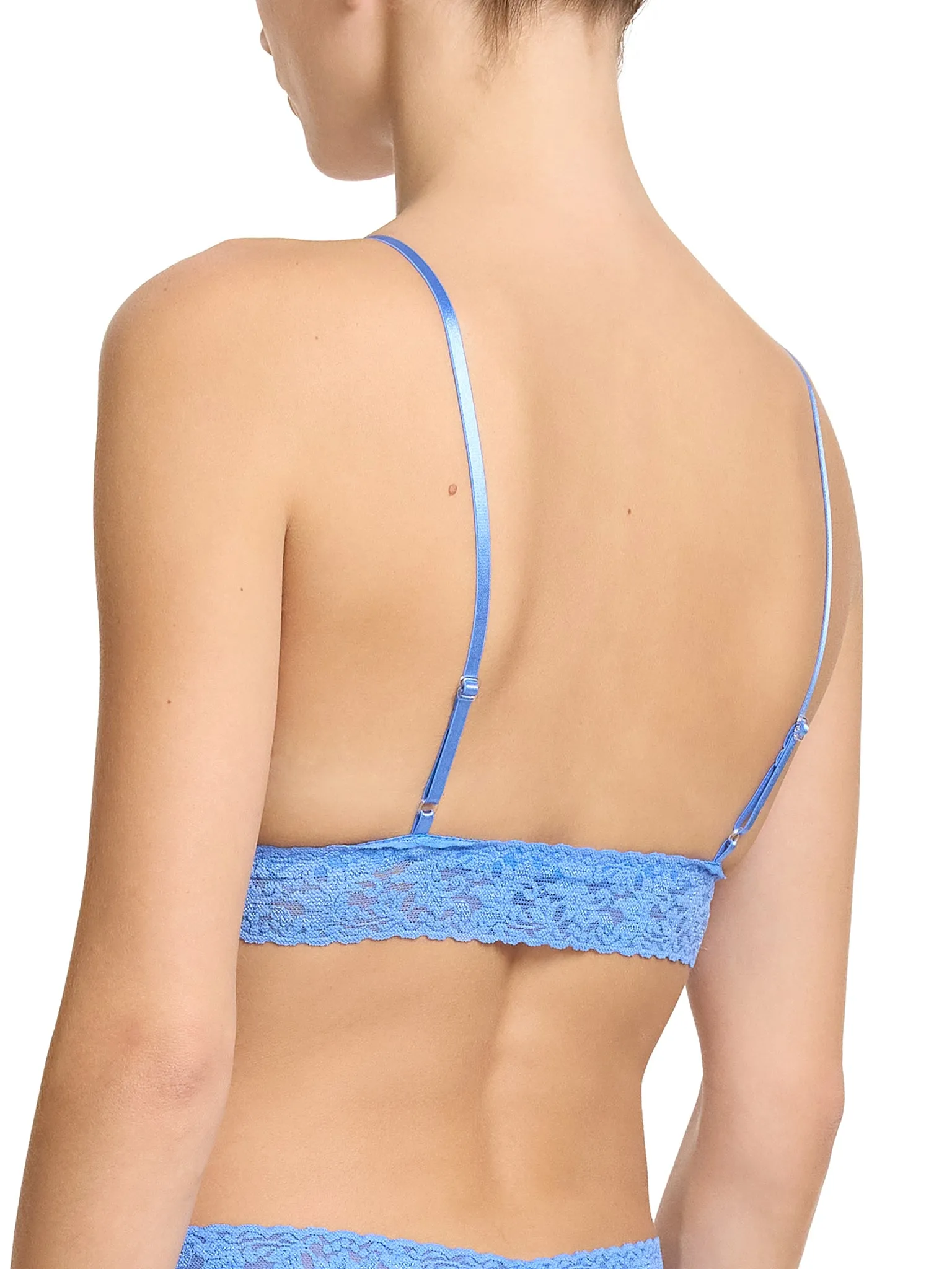 Signature Lace® Padded Triangle Bralette Take The Plunge Blue