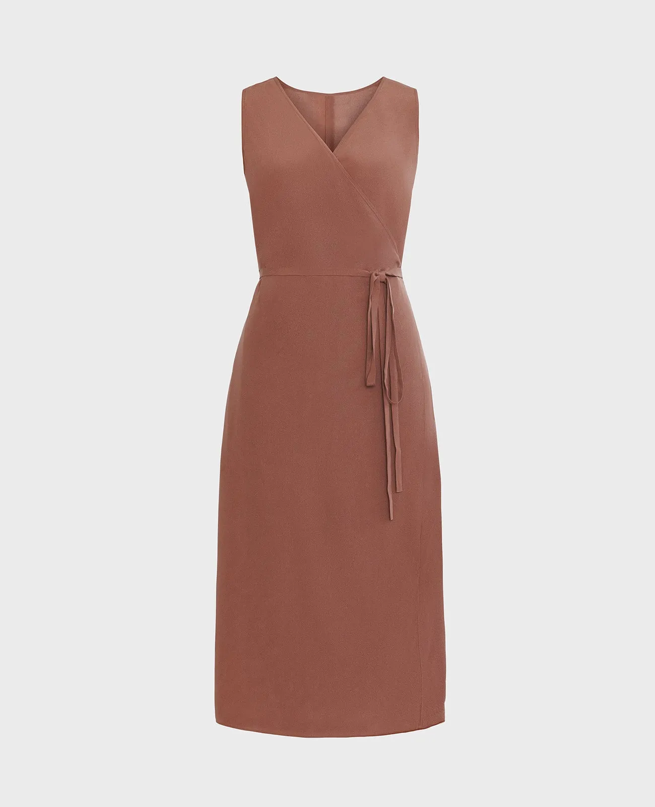 Silk Wrap Tank Dress