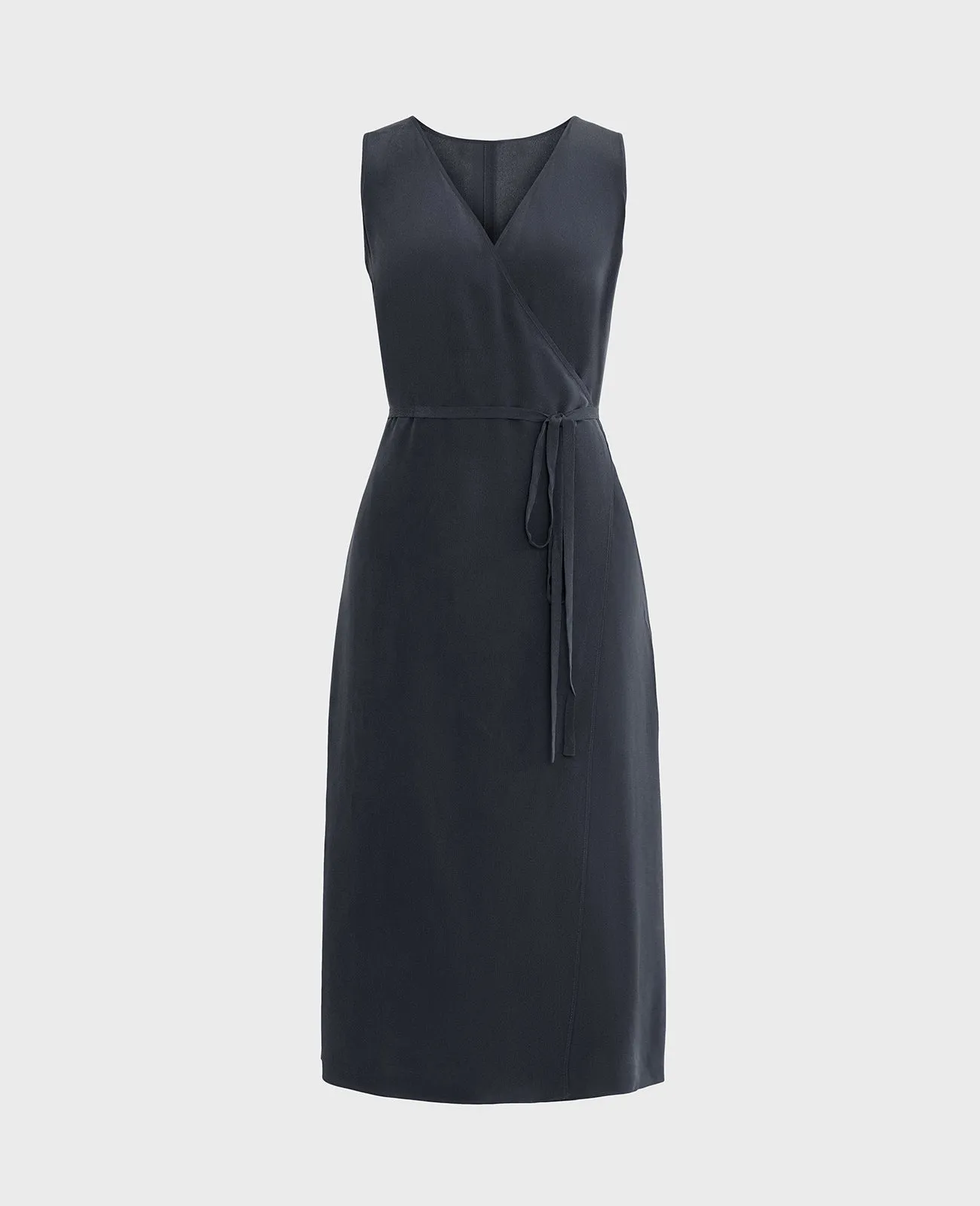 Silk Wrap Tank Dress