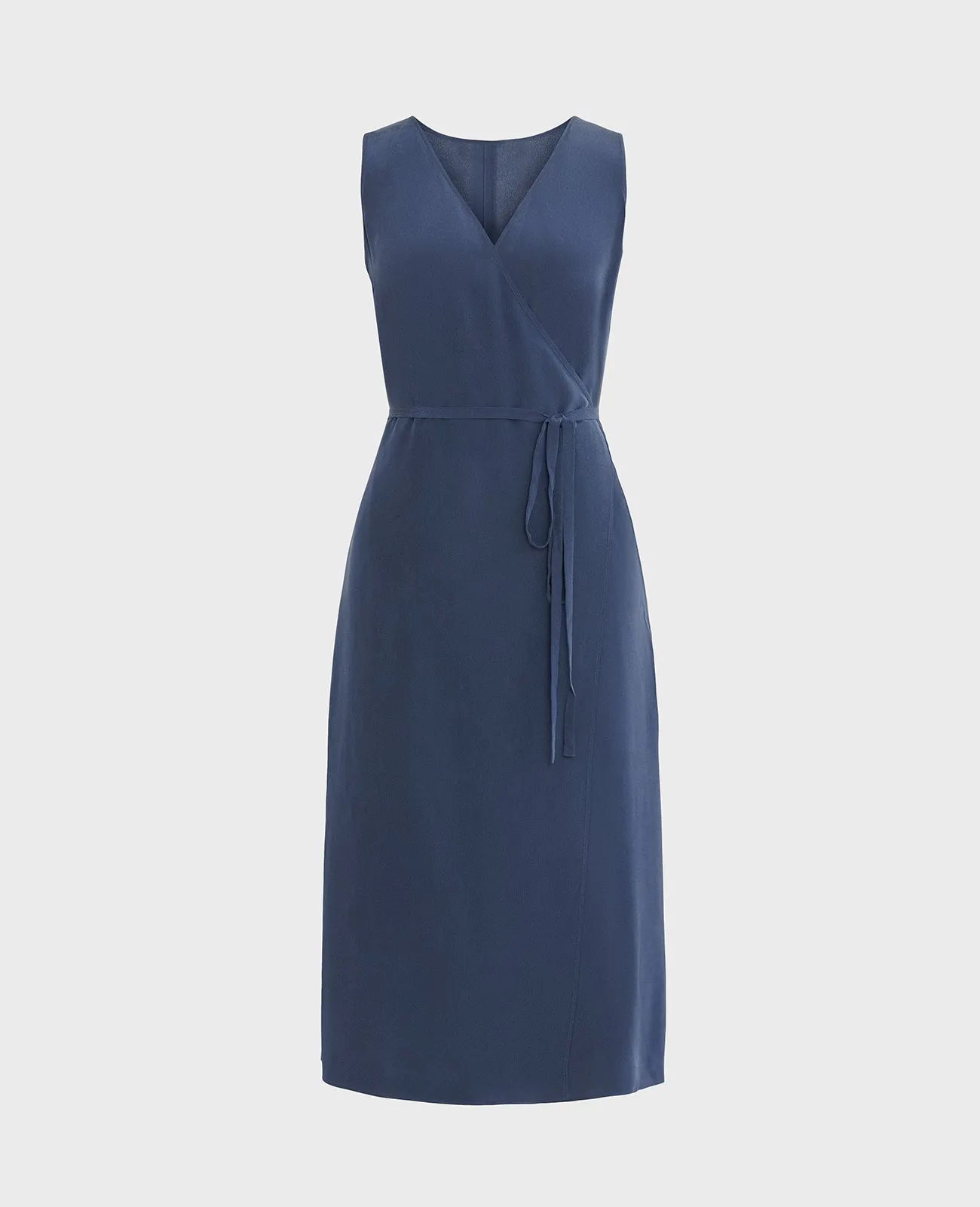Silk Wrap Tank Dress