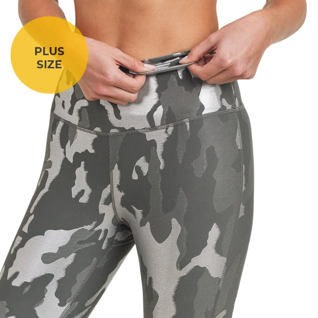 Silver Foil Camo High-waist Leggings