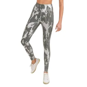 Silver Foil Camo High-waist Leggings