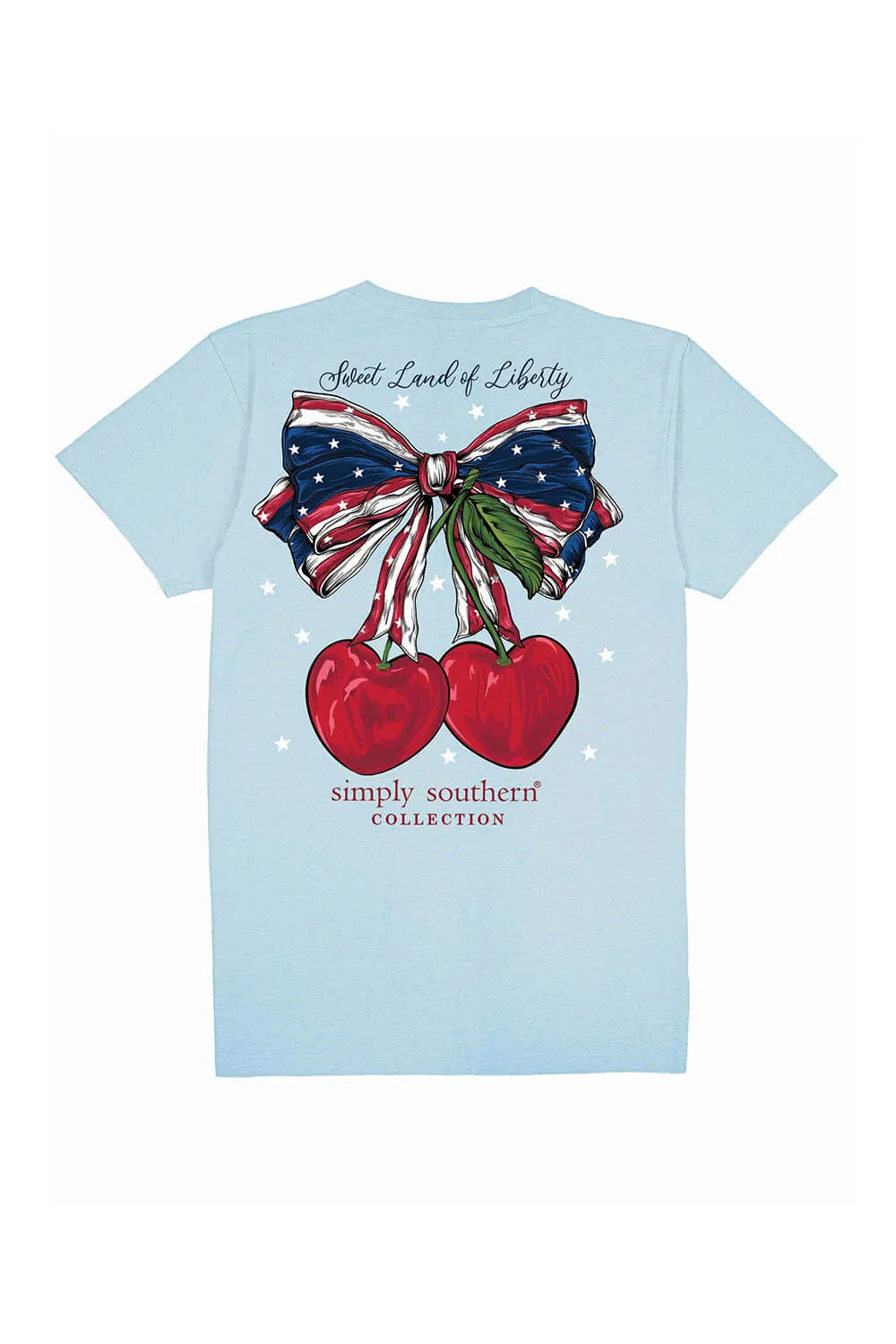 Simply Southern Land Of Liberty T-Shirt for Women in Ice | SS-SWEET-ICE