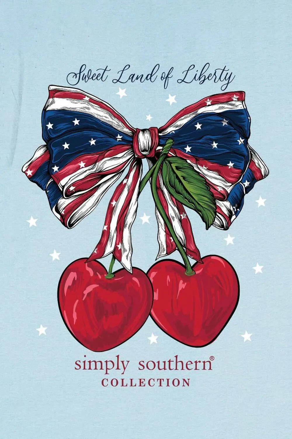 Simply Southern Land Of Liberty T-Shirt for Women in Ice | SS-SWEET-ICE