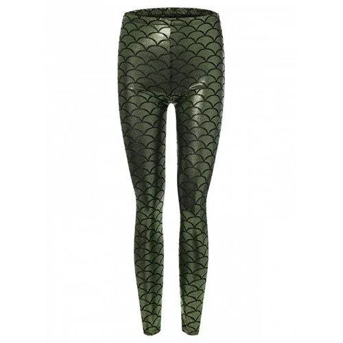 Skinny Mermaid Leggings - Green S