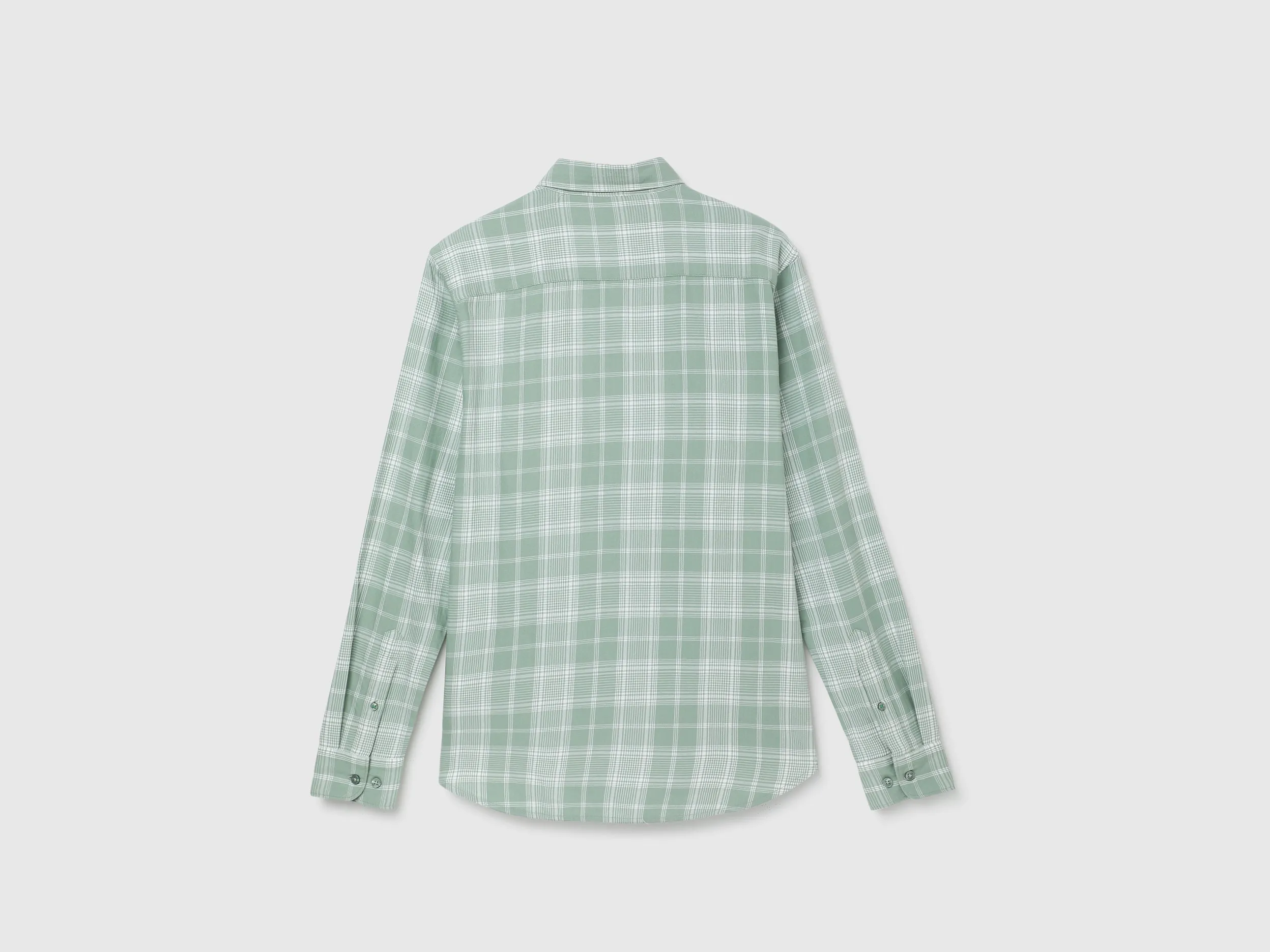 Slim Fit Spread Collar Checked Shirt