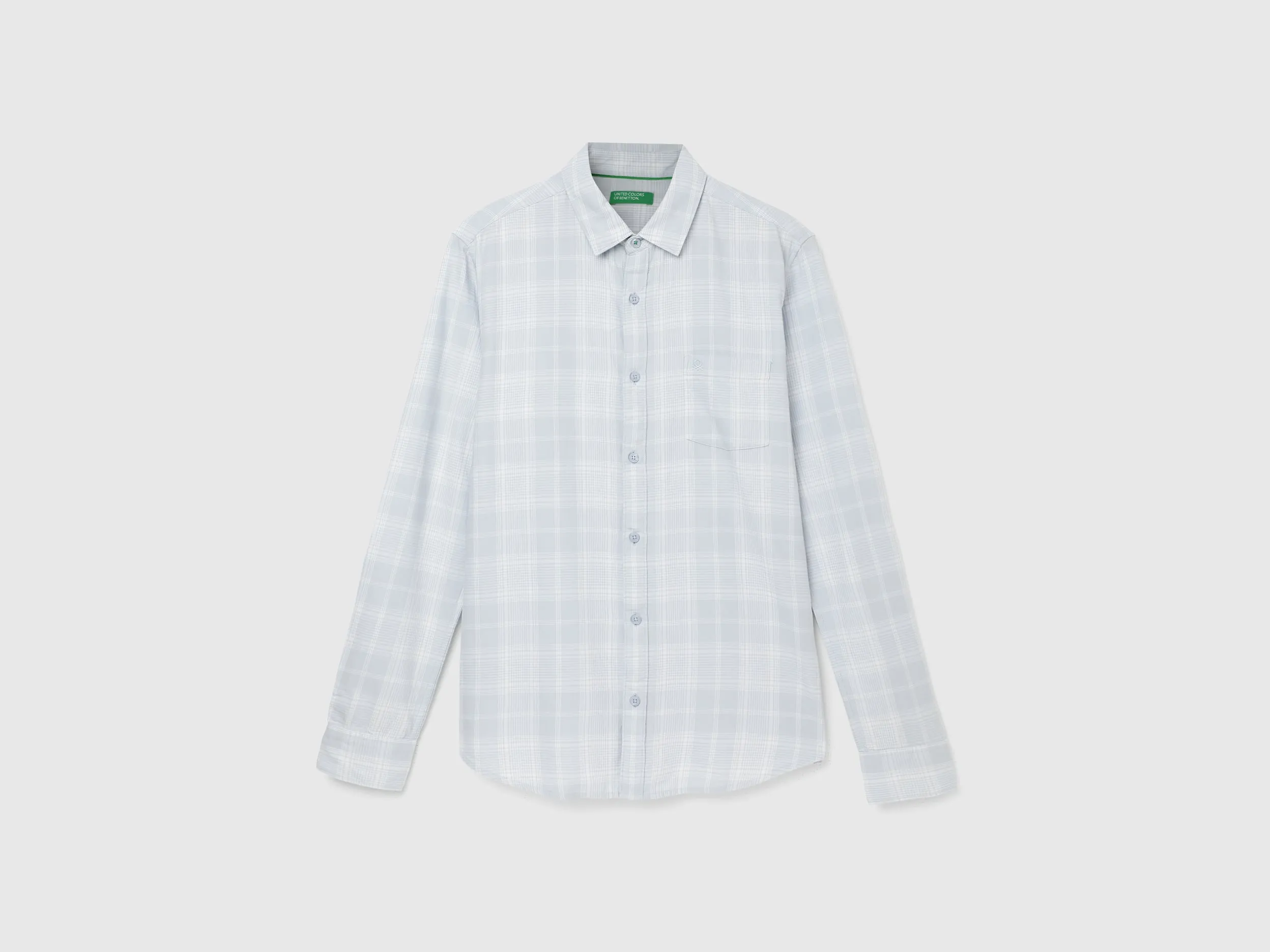Slim Fit Spread Collar Checked Shirt