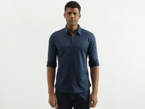 Slim Fit Spread Collar Printed Shirt