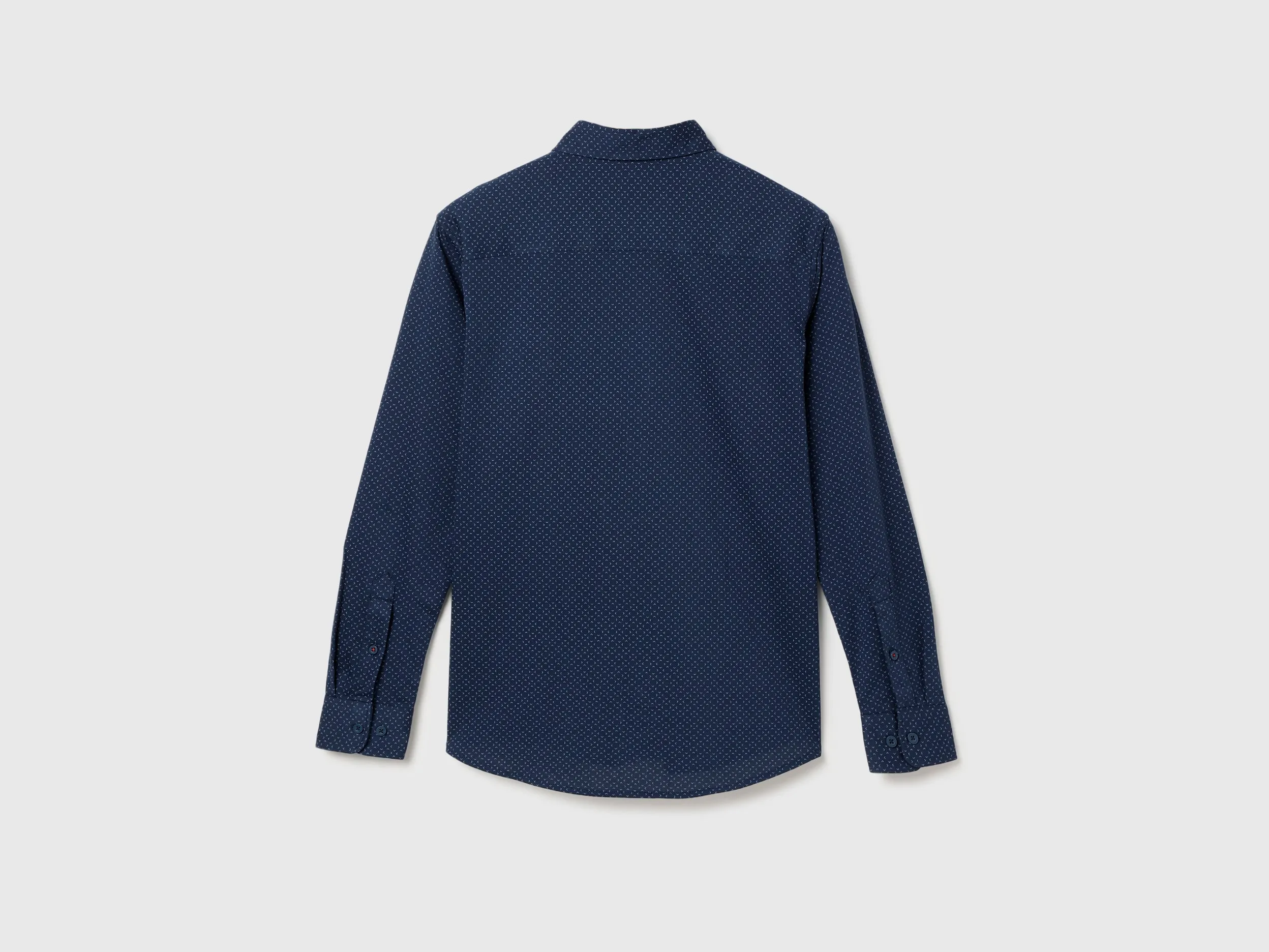Slim Fit Spread Collar Printed Shirt