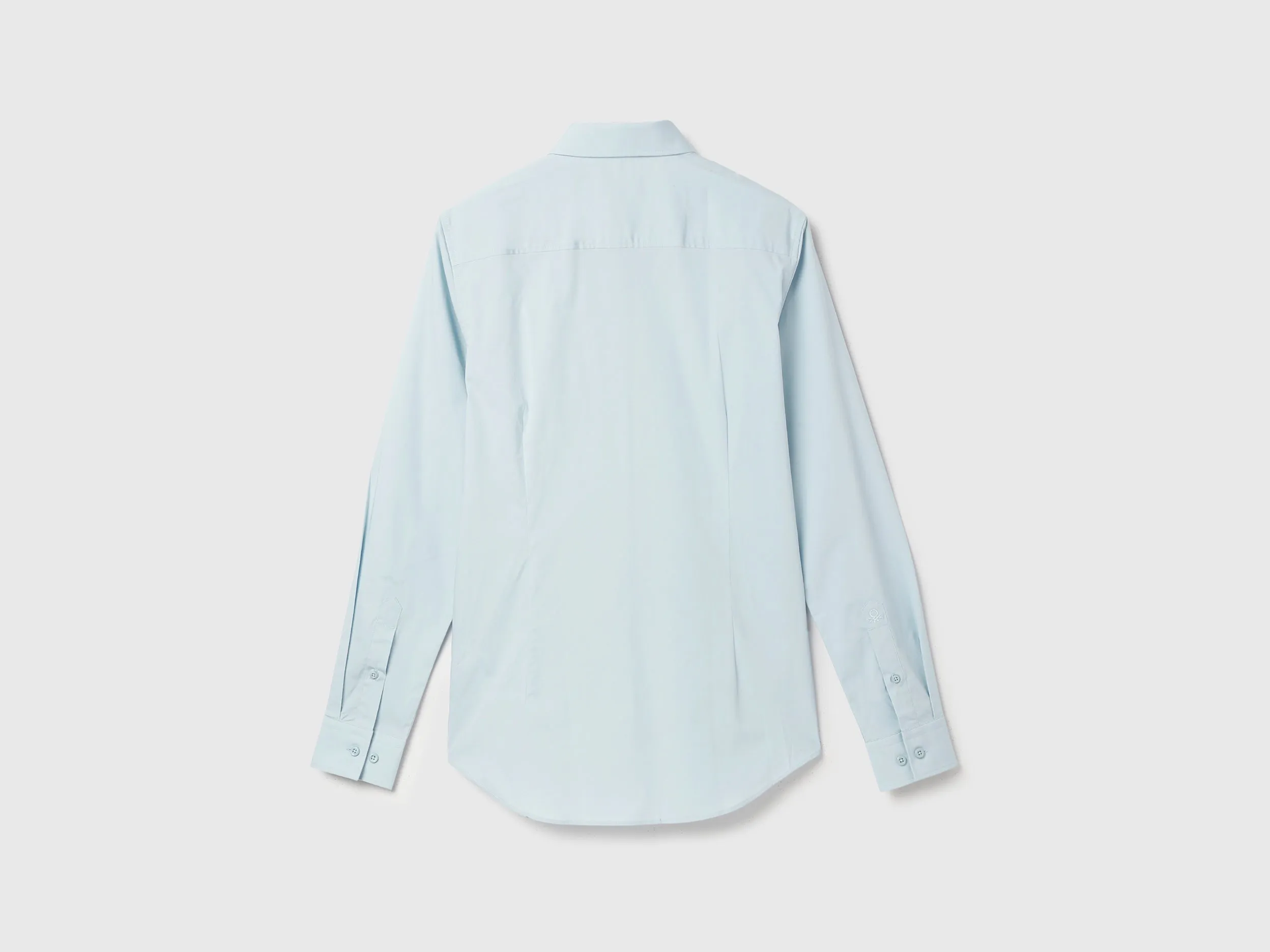 Slim Fit Spread Collar Solid Shirt