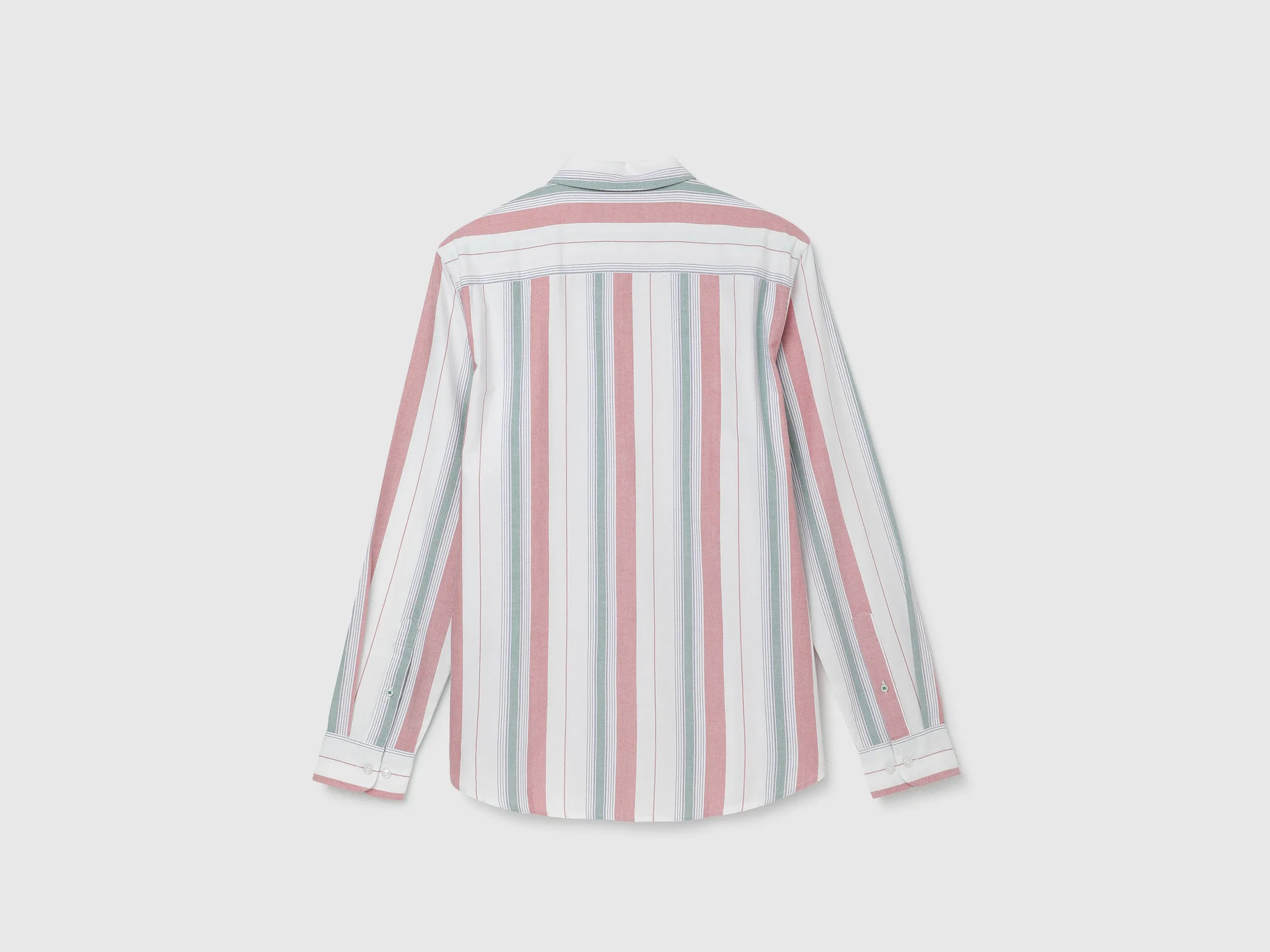 Slim Fit Spread Collar Striped Shirt