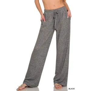 Soft Melange Hacci Wide Pants