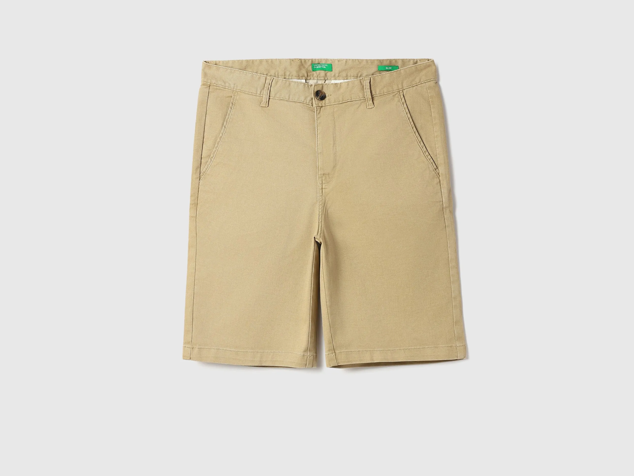 Solid Slim Fit Chinos Shorts