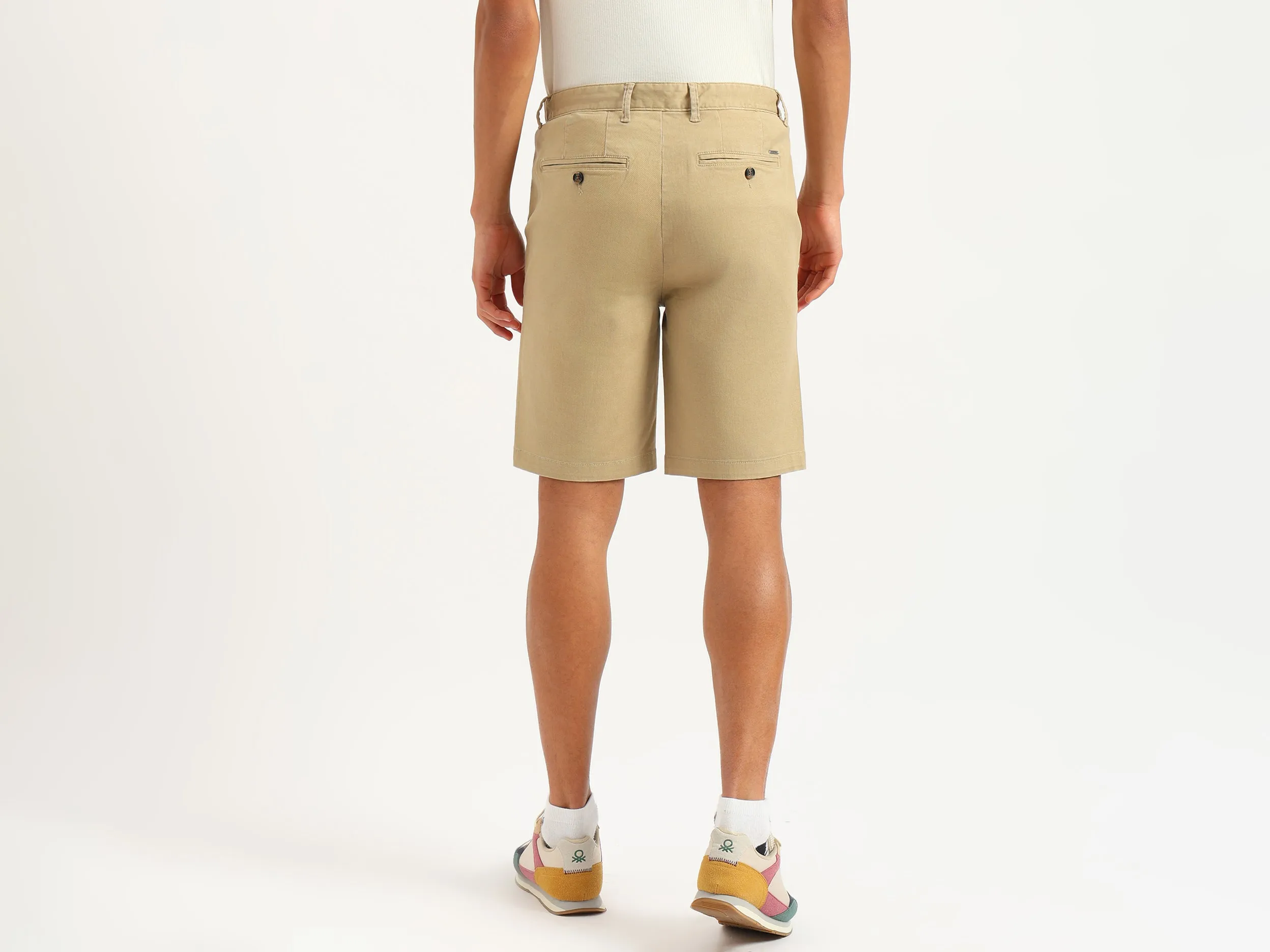 Solid Slim Fit Chinos Shorts