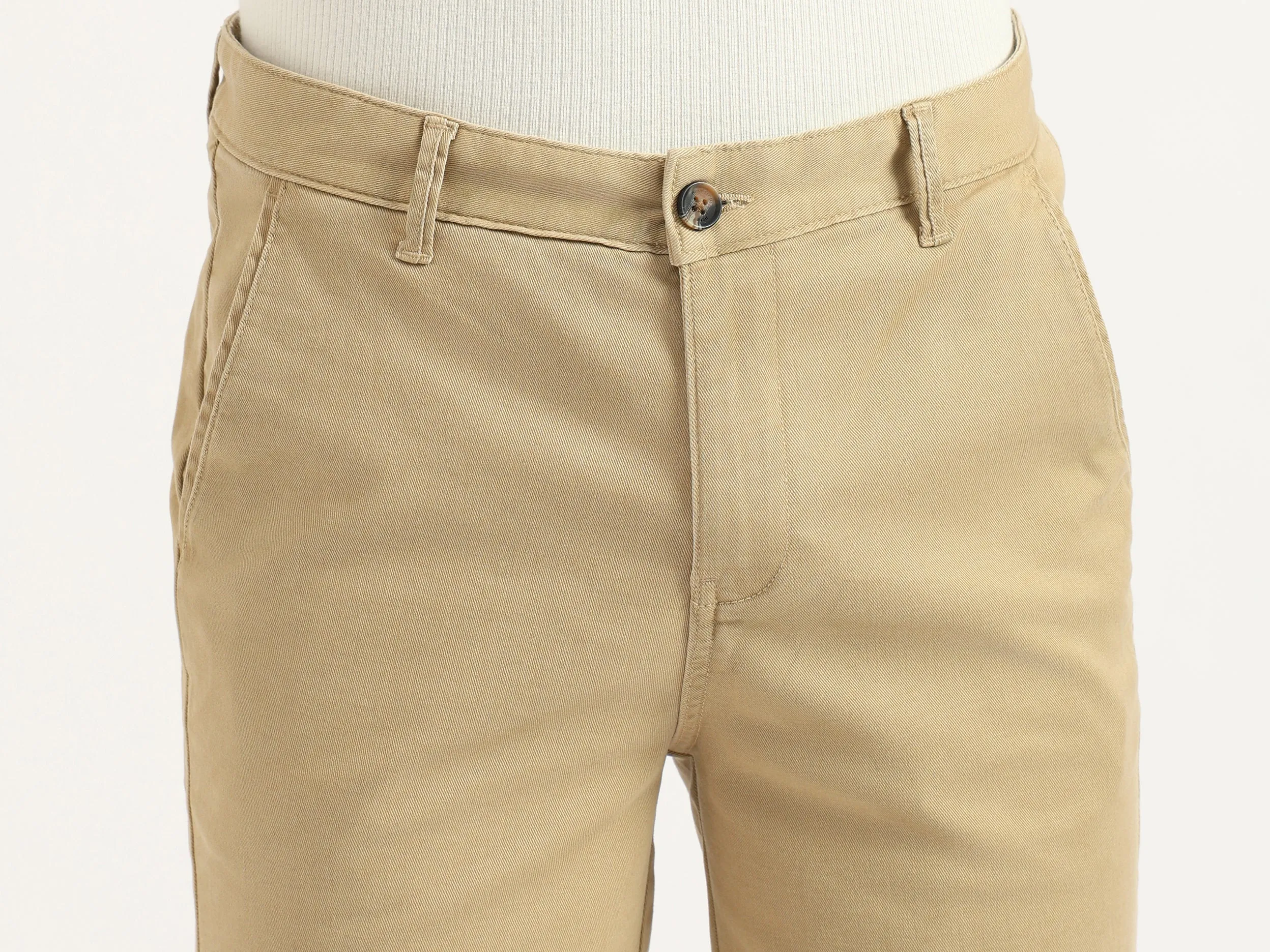 Solid Slim Fit Chinos Shorts