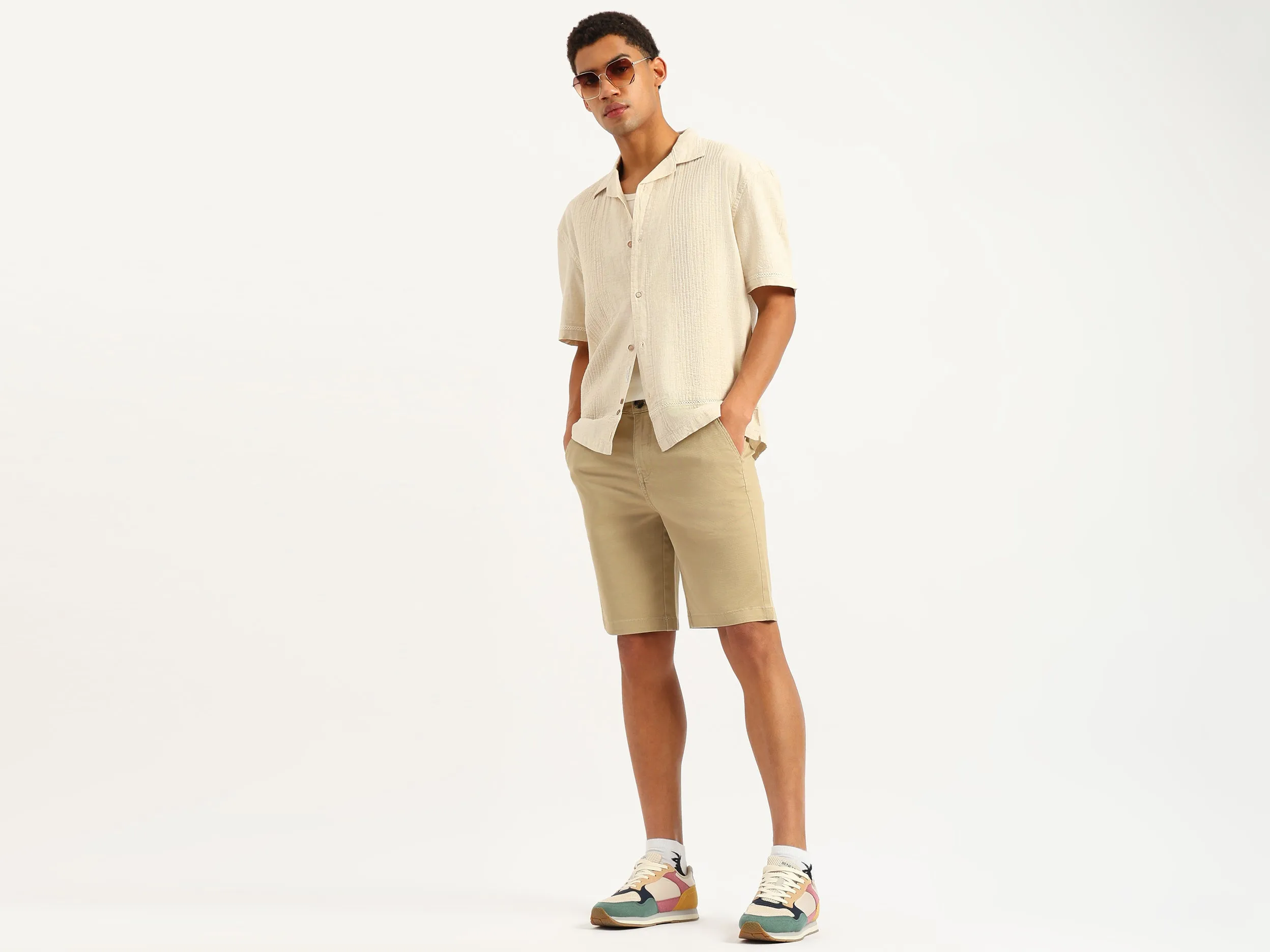 Solid Slim Fit Chinos Shorts