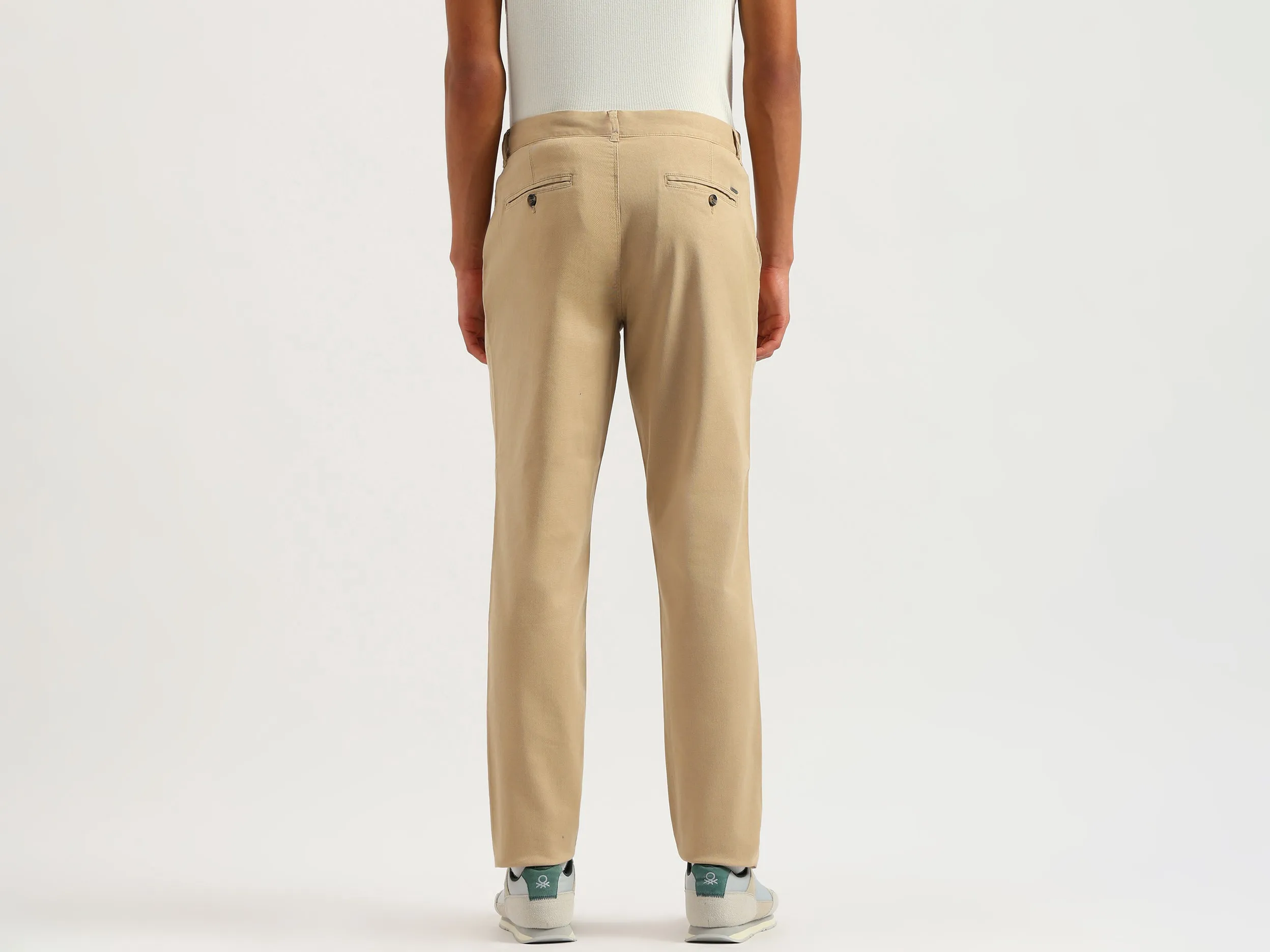 Solid Slim Fit Chinos Trousers
