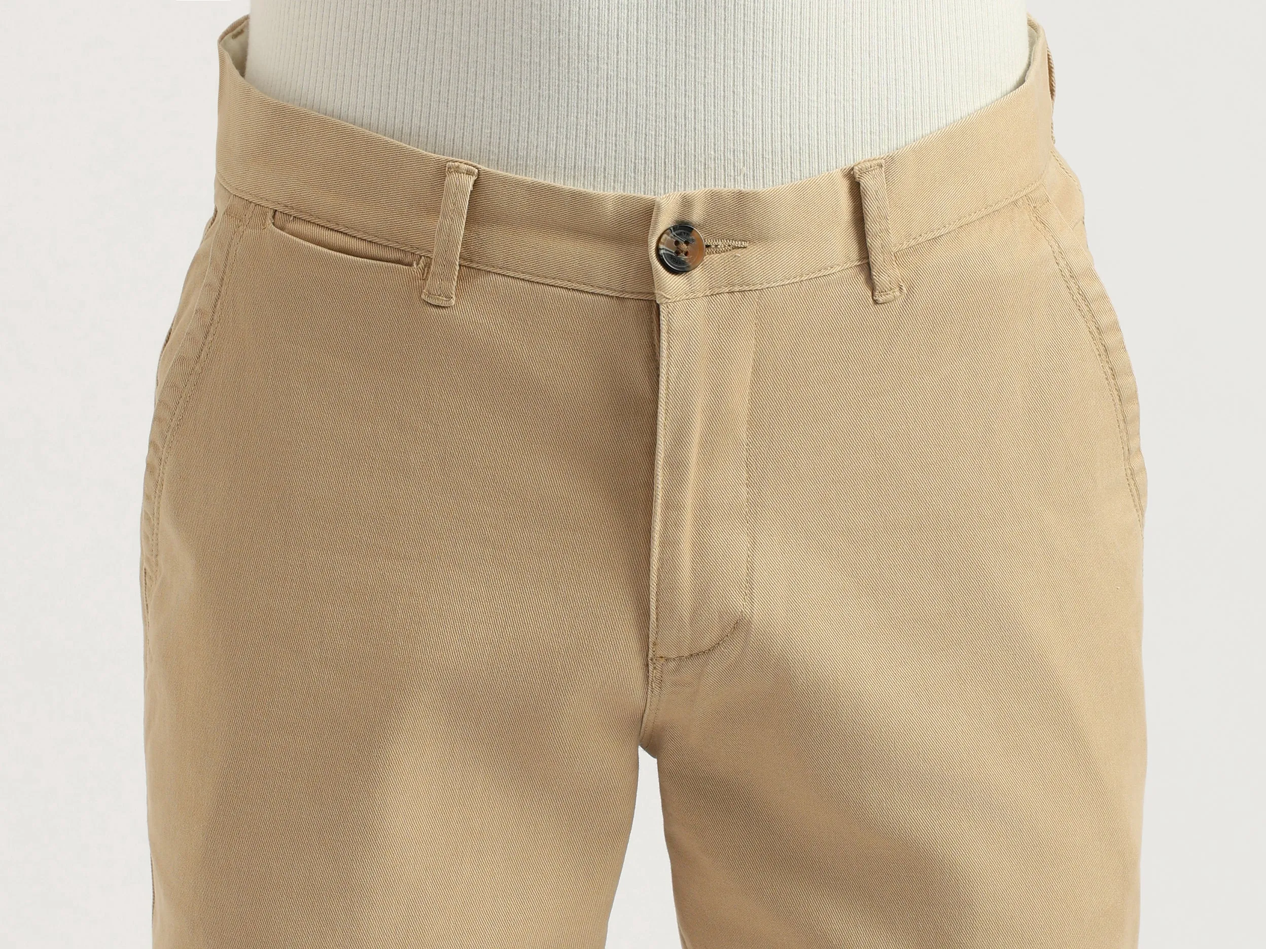 Solid Slim Fit Chinos Trousers