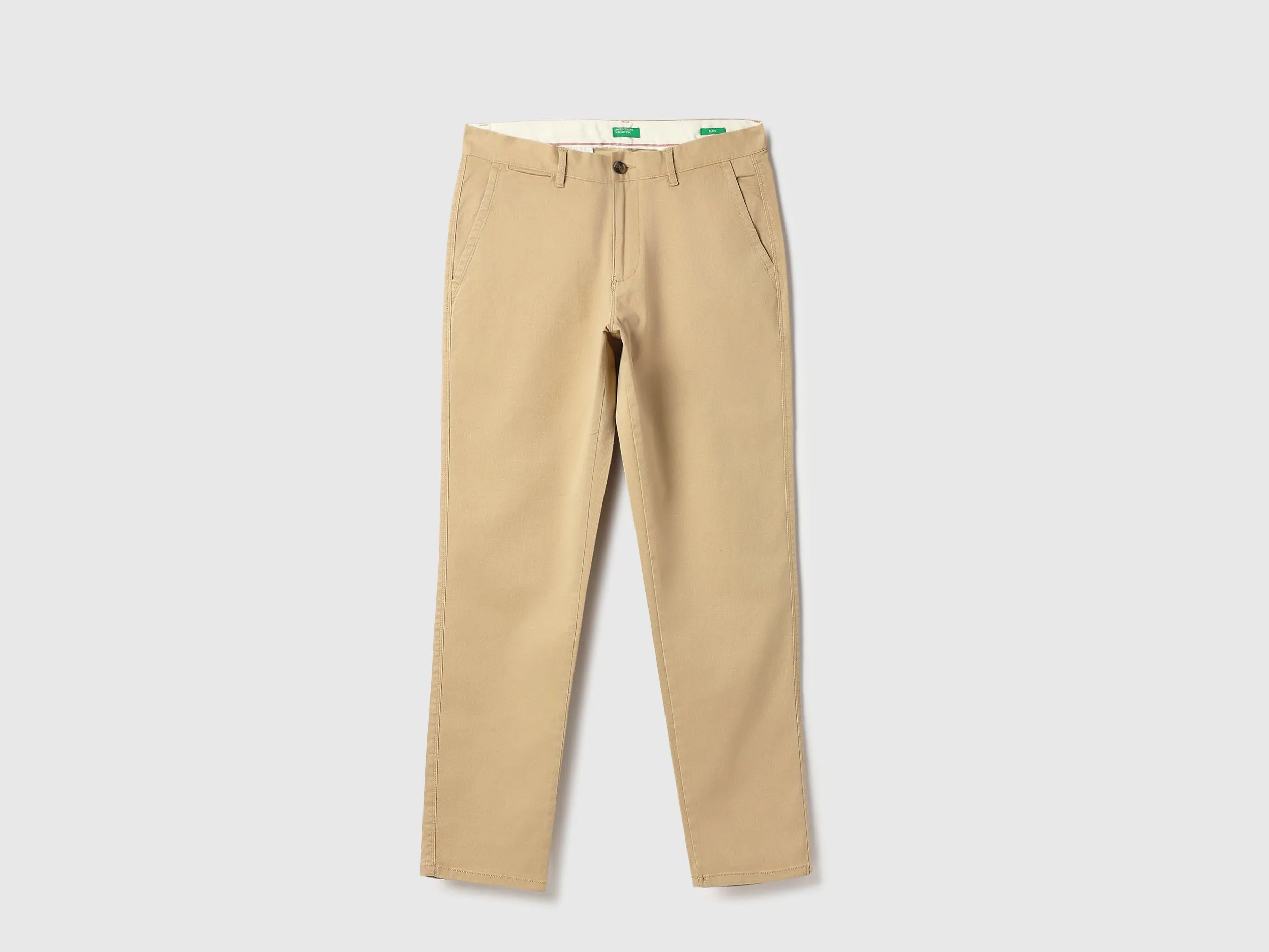Solid Slim Fit Chinos Trousers