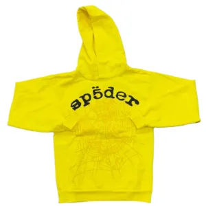 Sp5der Hoodie "LEGACY" Yellow New Size XL