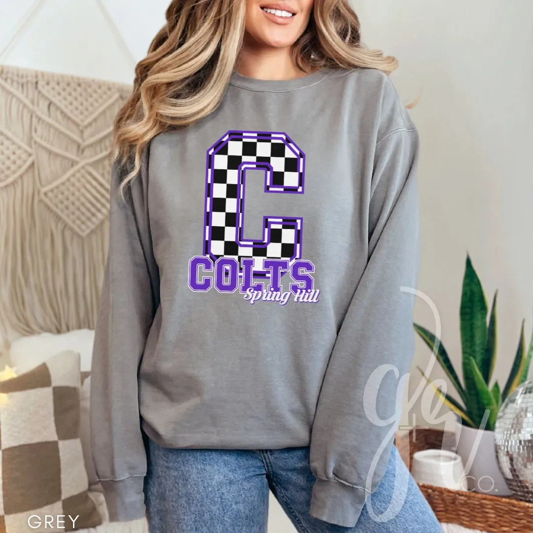 Spring Hill Colts - Checkered (Tees Sweatshirts)
