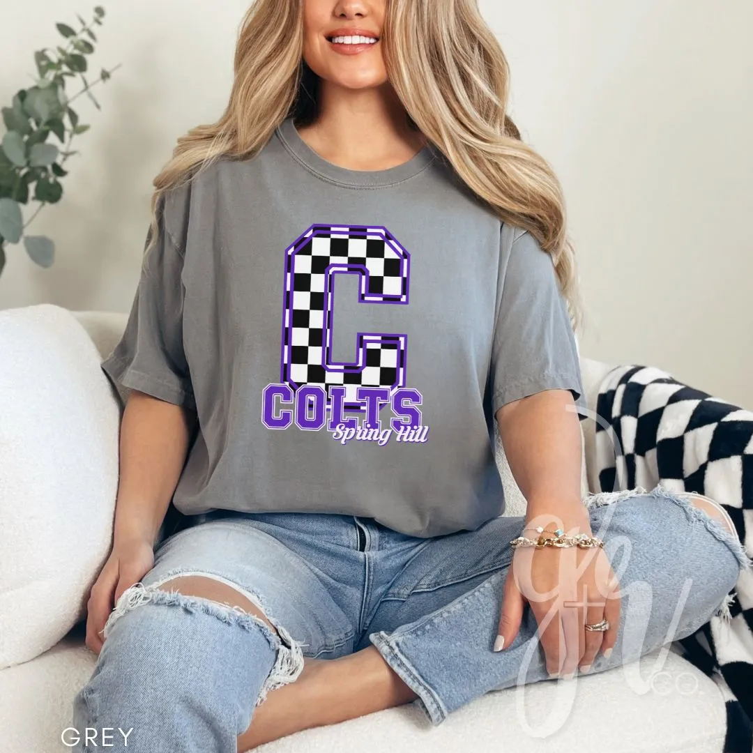Spring Hill Colts - Checkered (Tees Sweatshirts)