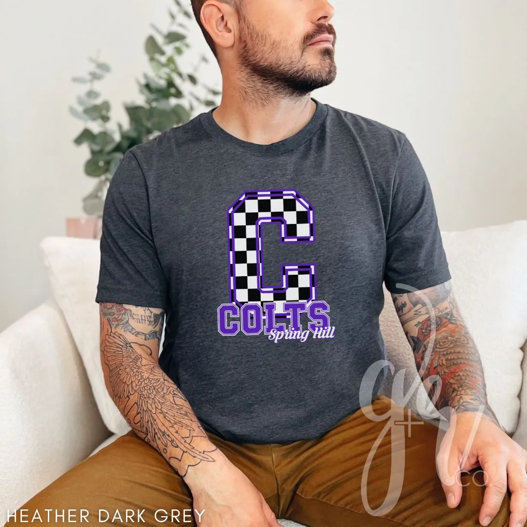 Spring Hill Colts - Checkered (Tees Sweatshirts)