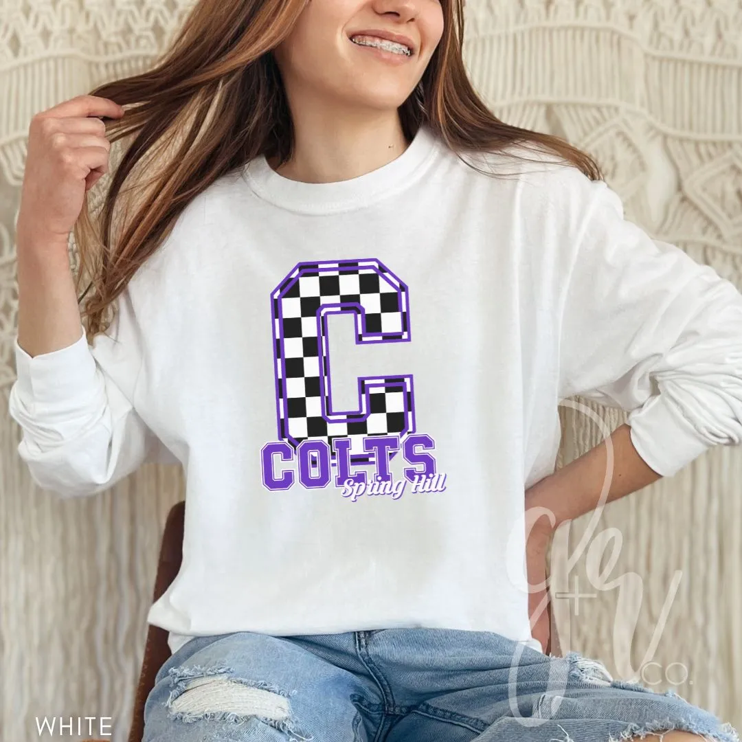 Spring Hill Colts - Checkered (Tees Sweatshirts)