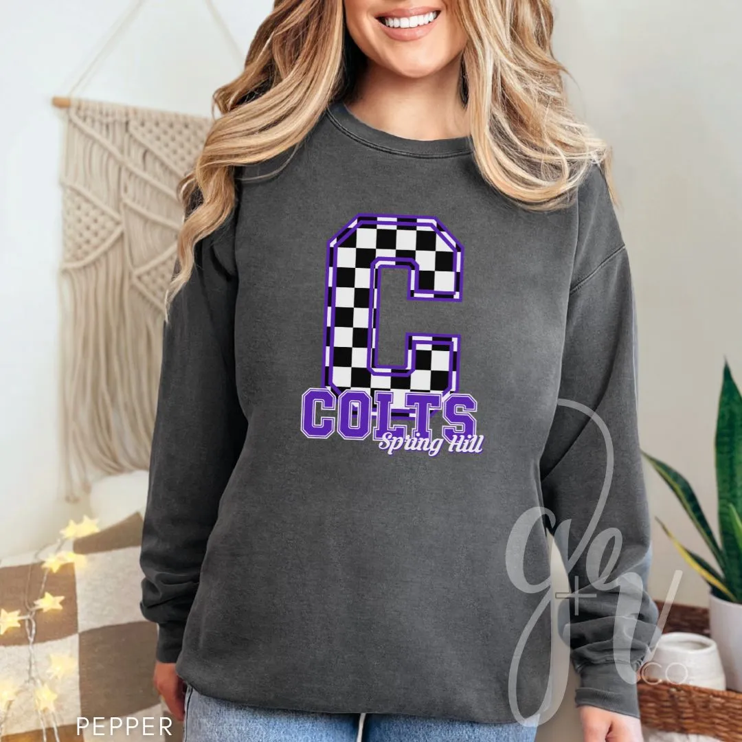 Spring Hill Colts - Checkered (Tees Sweatshirts)