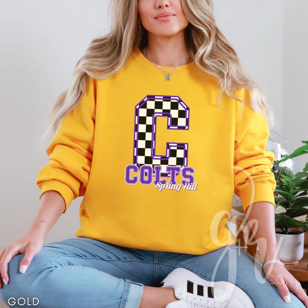 Spring Hill Colts - Checkered (Tees Sweatshirts)