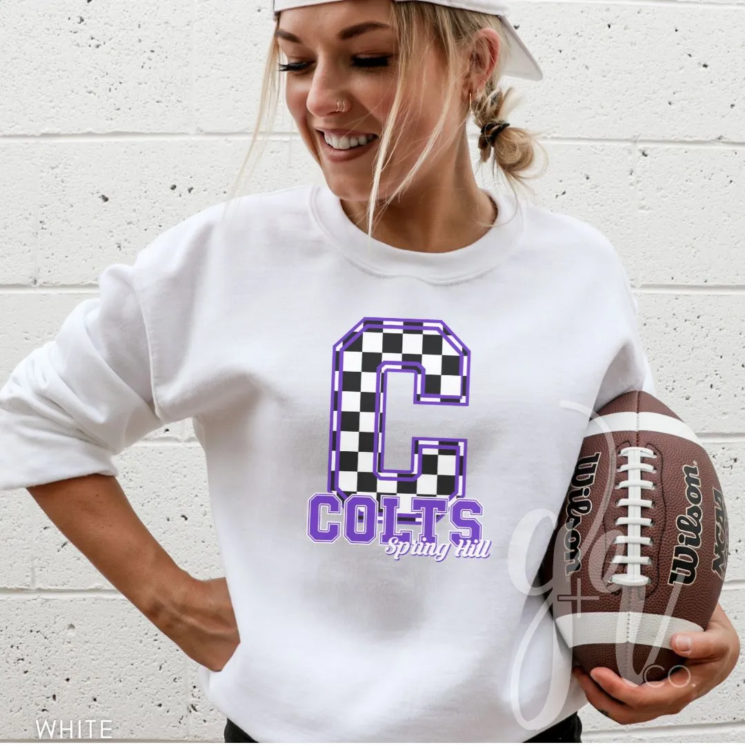 Spring Hill Colts - Checkered (Tees Sweatshirts)