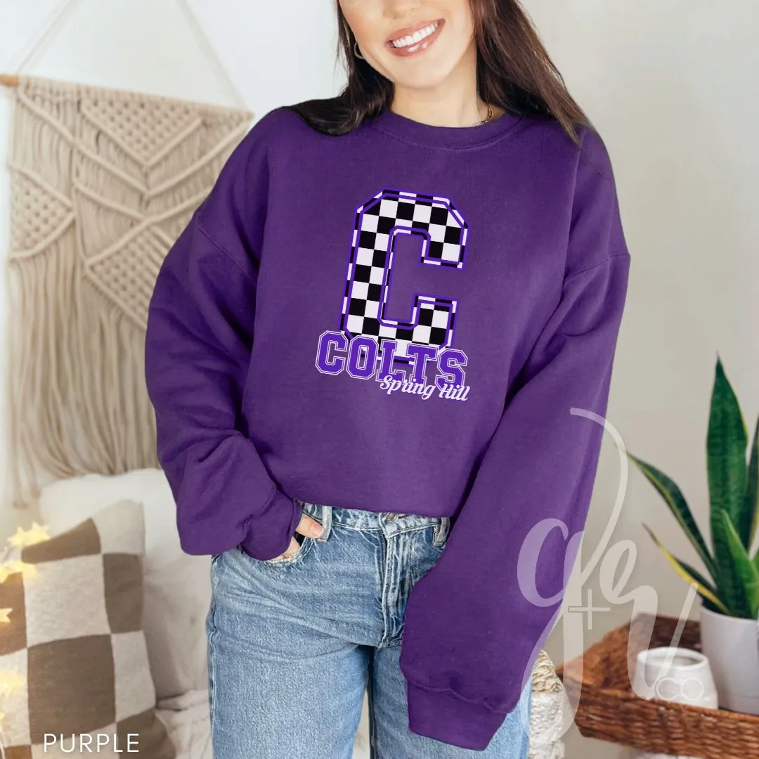 Spring Hill Colts - Checkered (Tees Sweatshirts)
